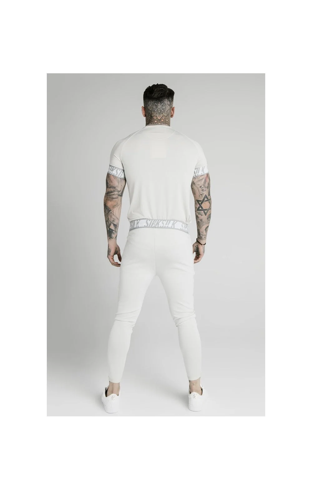 SikSilk Scope Tape Track Pant - Ice Grey - Image 4