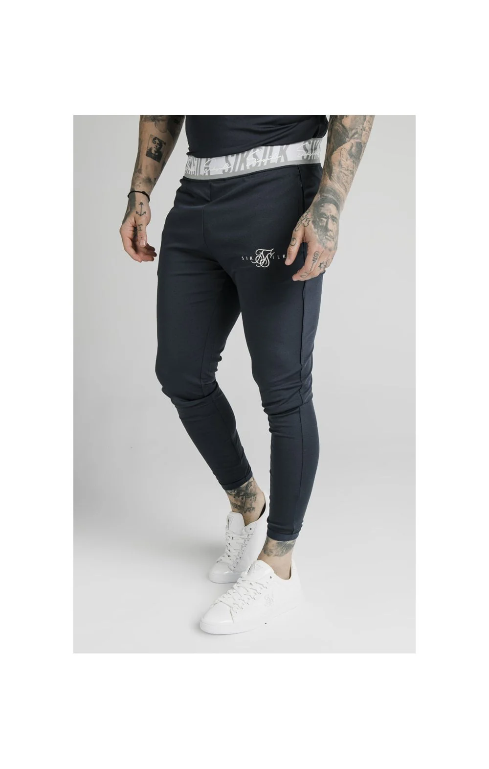 SikSilk Scope Tape Track Pant - Navy