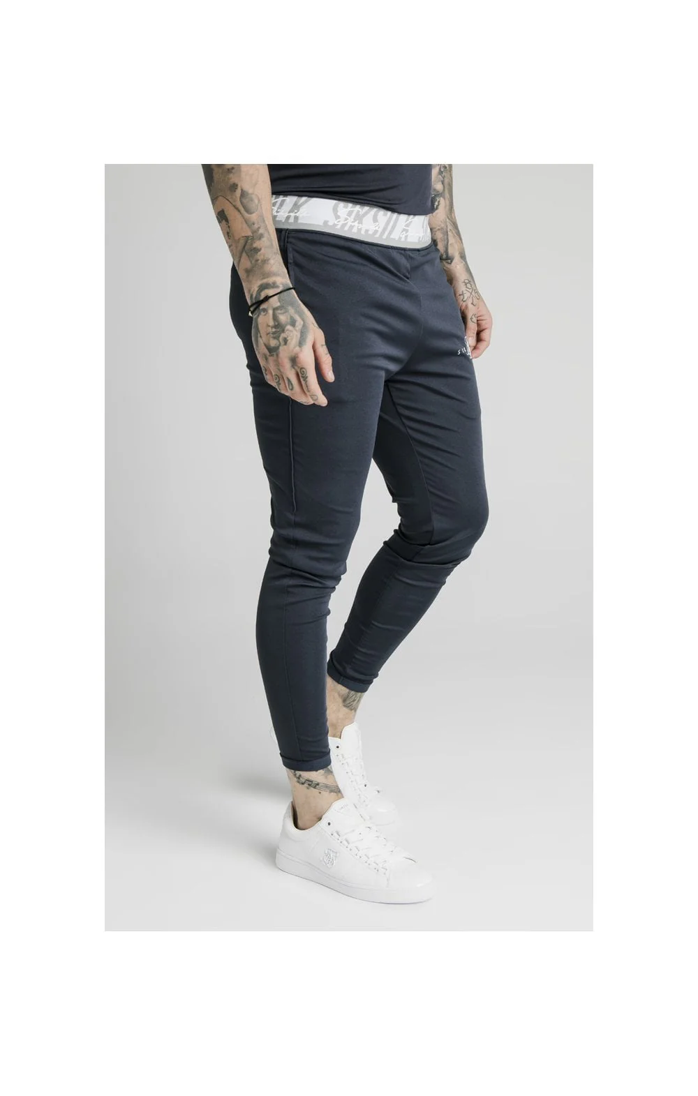 SikSilk Scope Tape Track Pant - Navy - Image 2