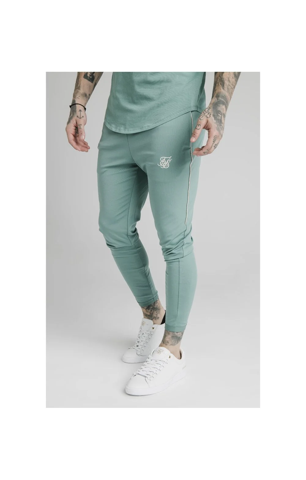 SikSilk Scope Track Pants - Light Petrol Blue