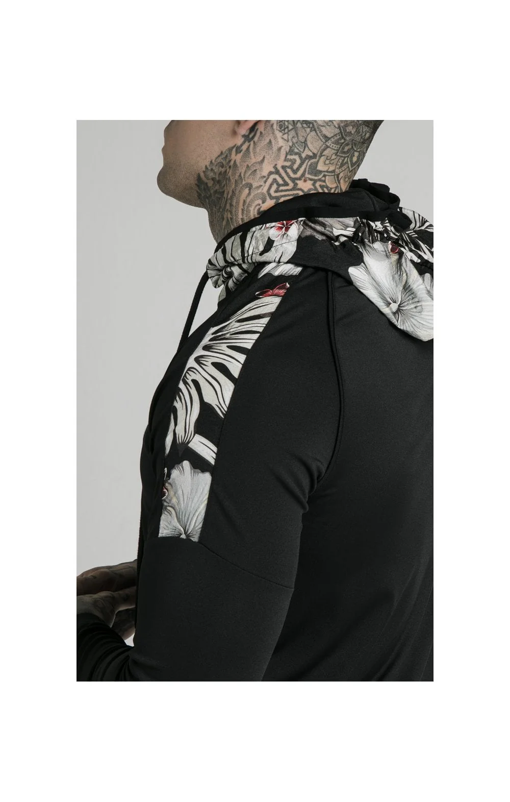 SikSilk Scope Zip Through Hoodie - Black - Image 4