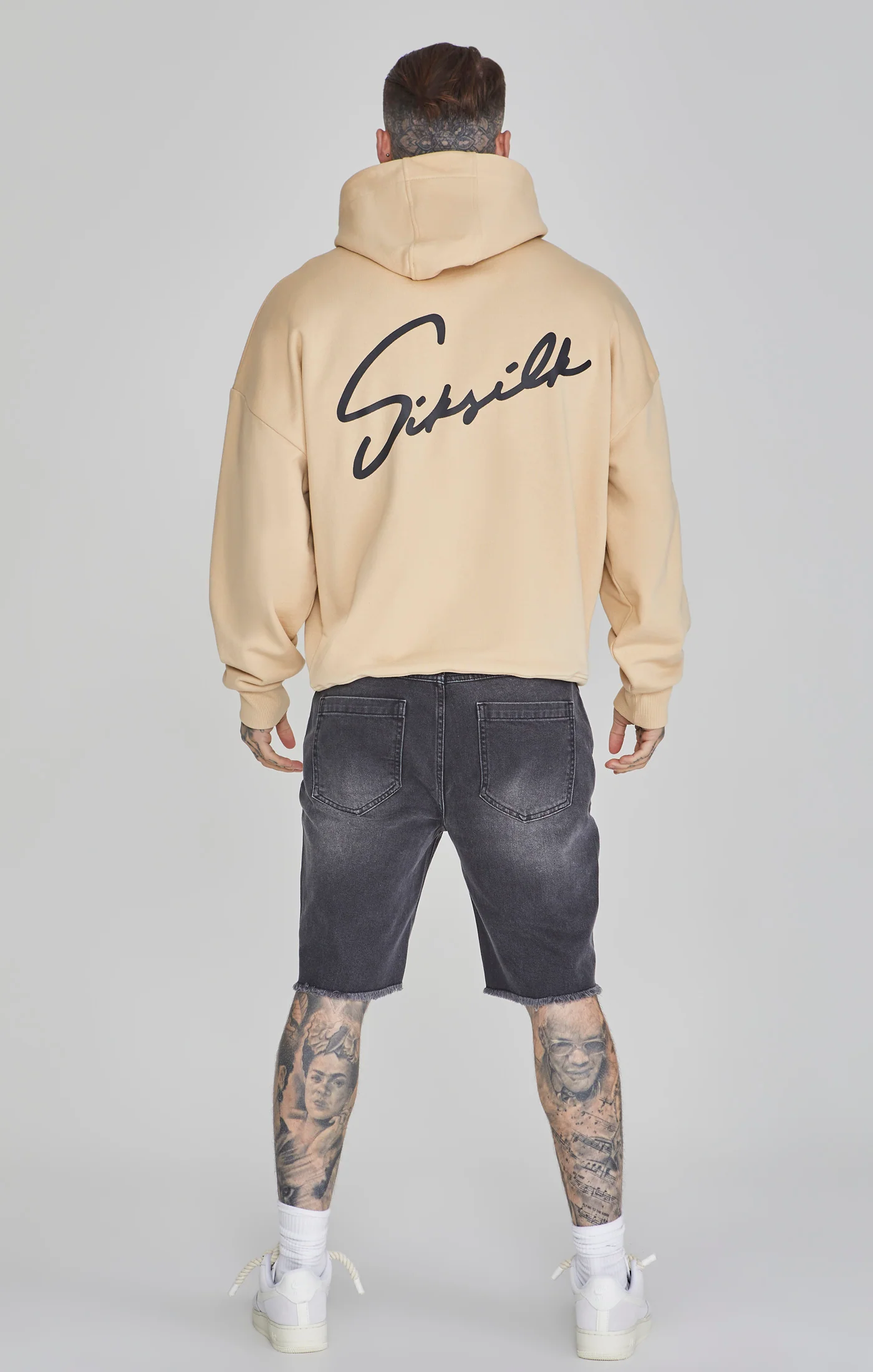 Beige Script Hoodie - Image 5