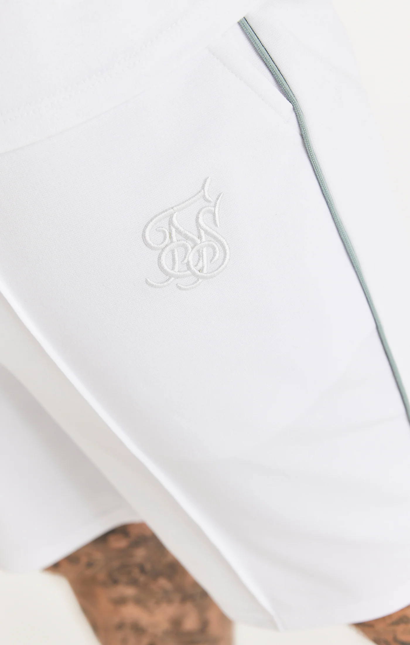 SikSilk Script Pleated Shorts - White - Image 2