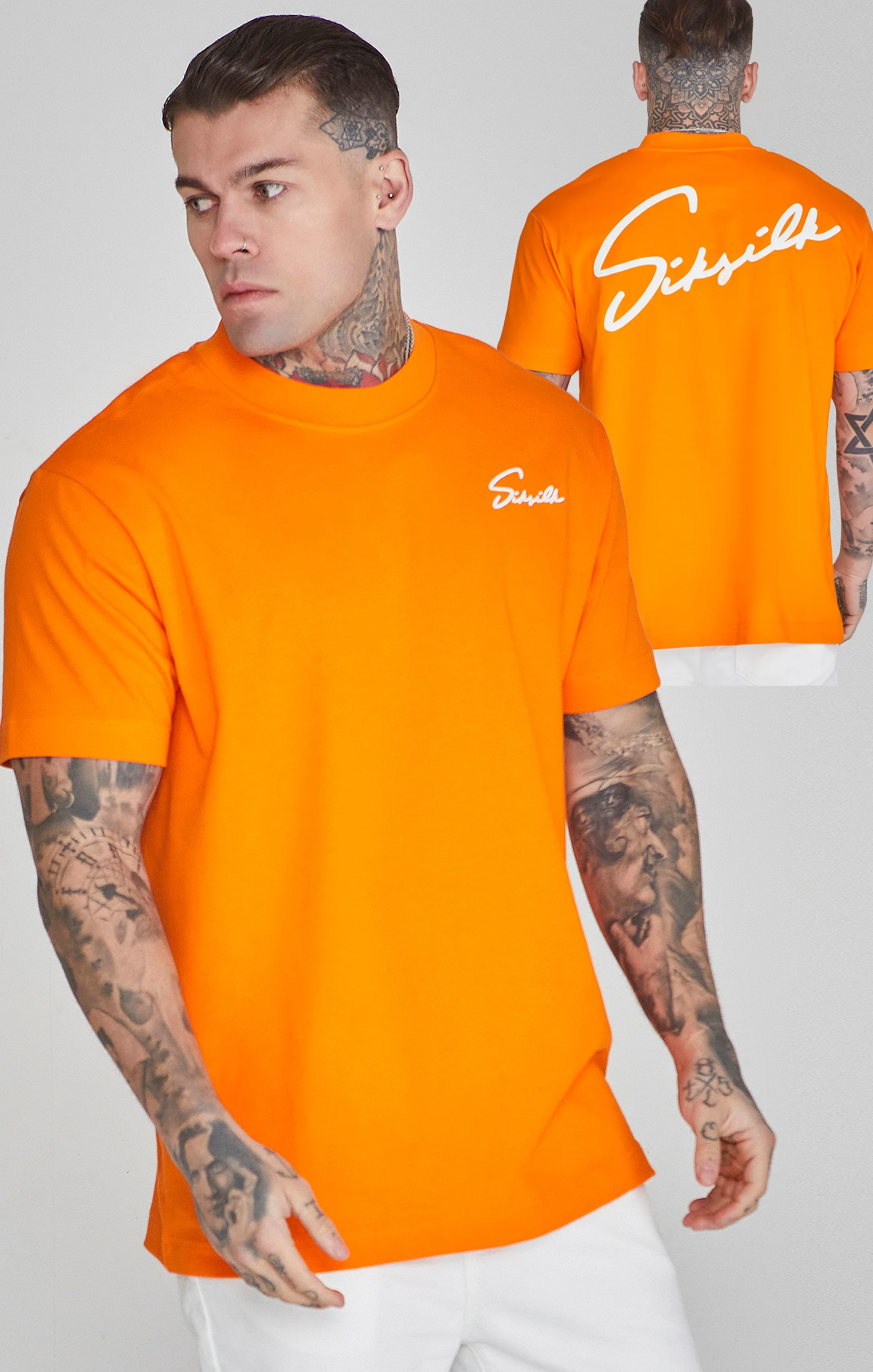 Orange Script T-Shirt