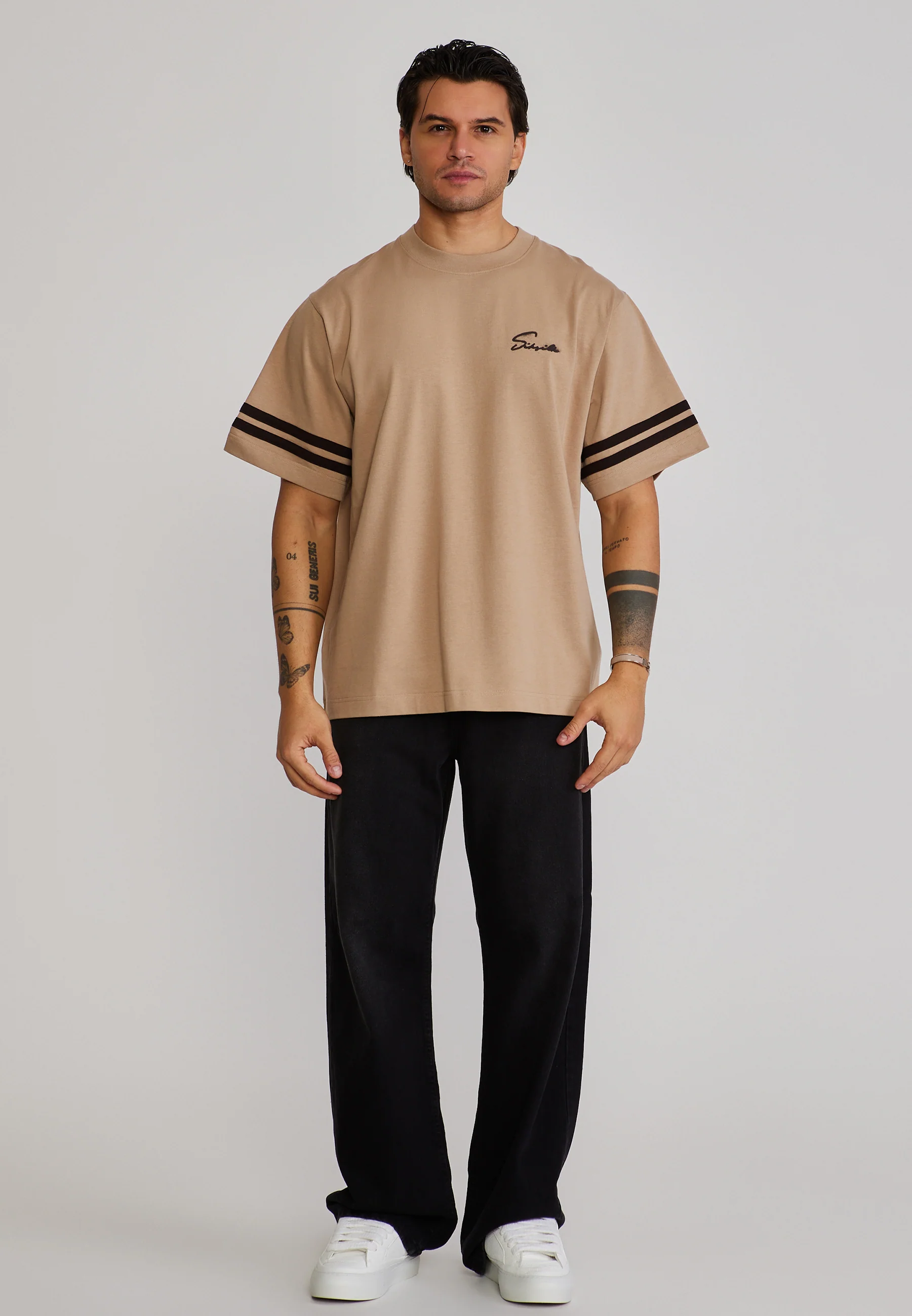 Beige Script T-Shirt - Image 4