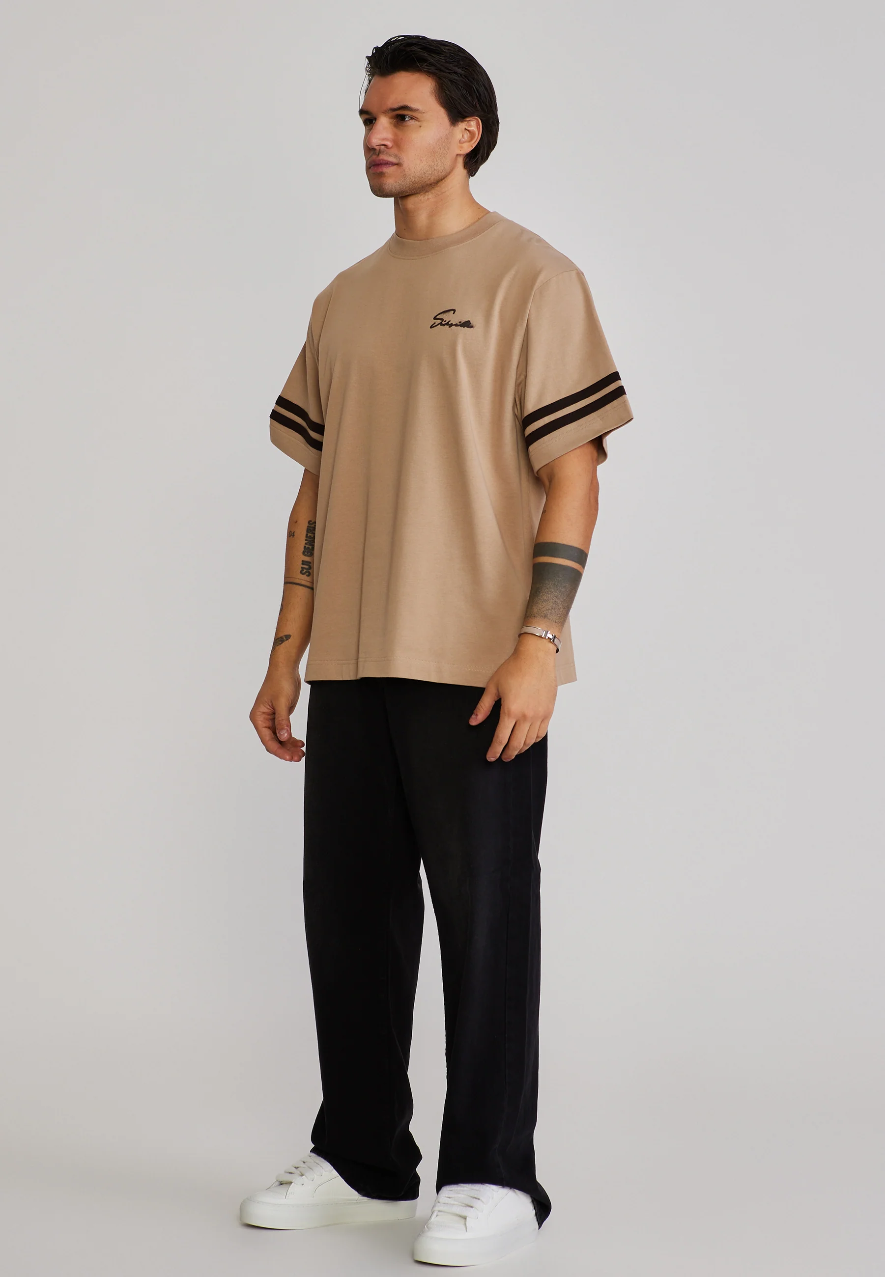 Beige Script T-Shirt - Image 5