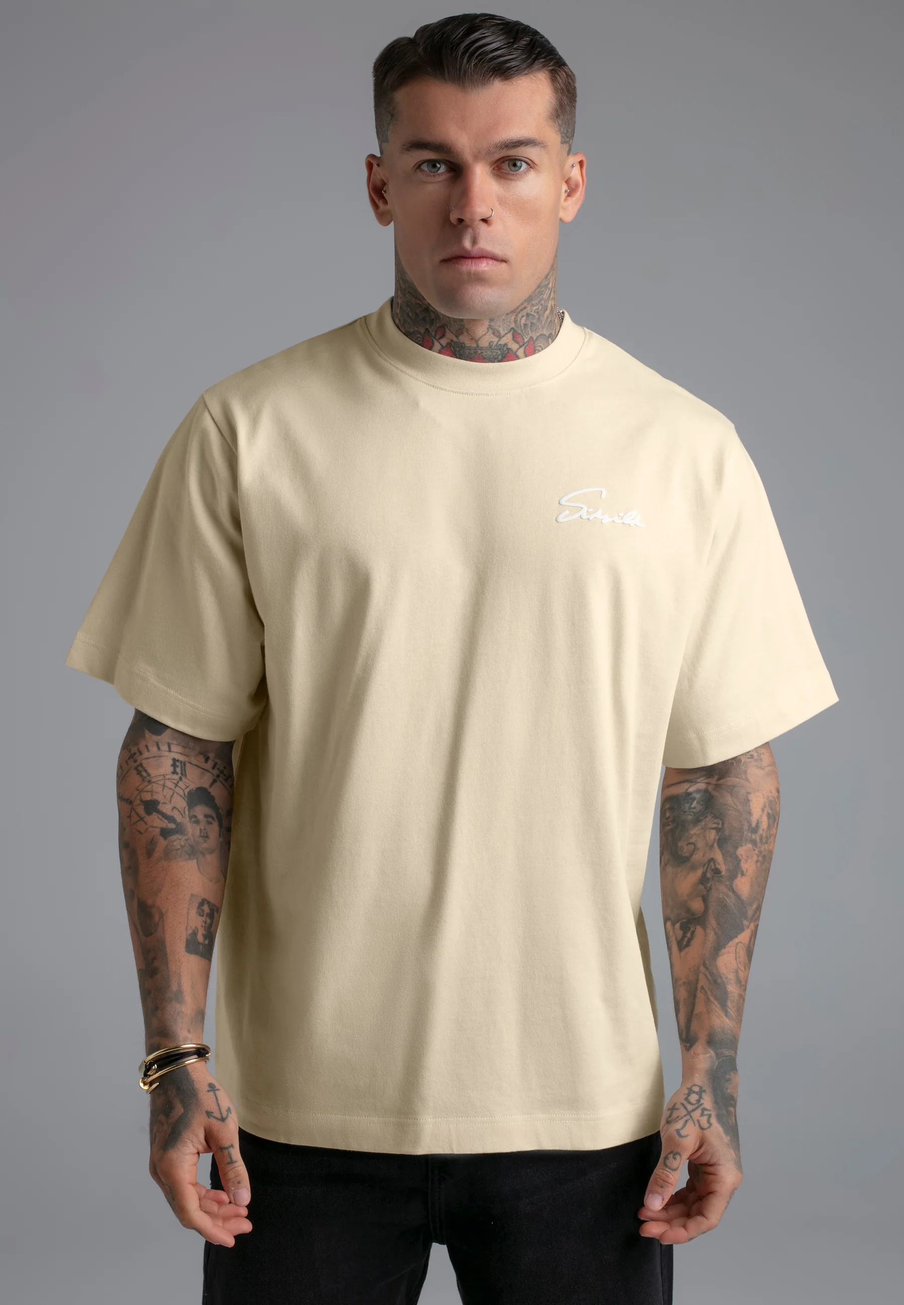 Ecru Script T-Shirt