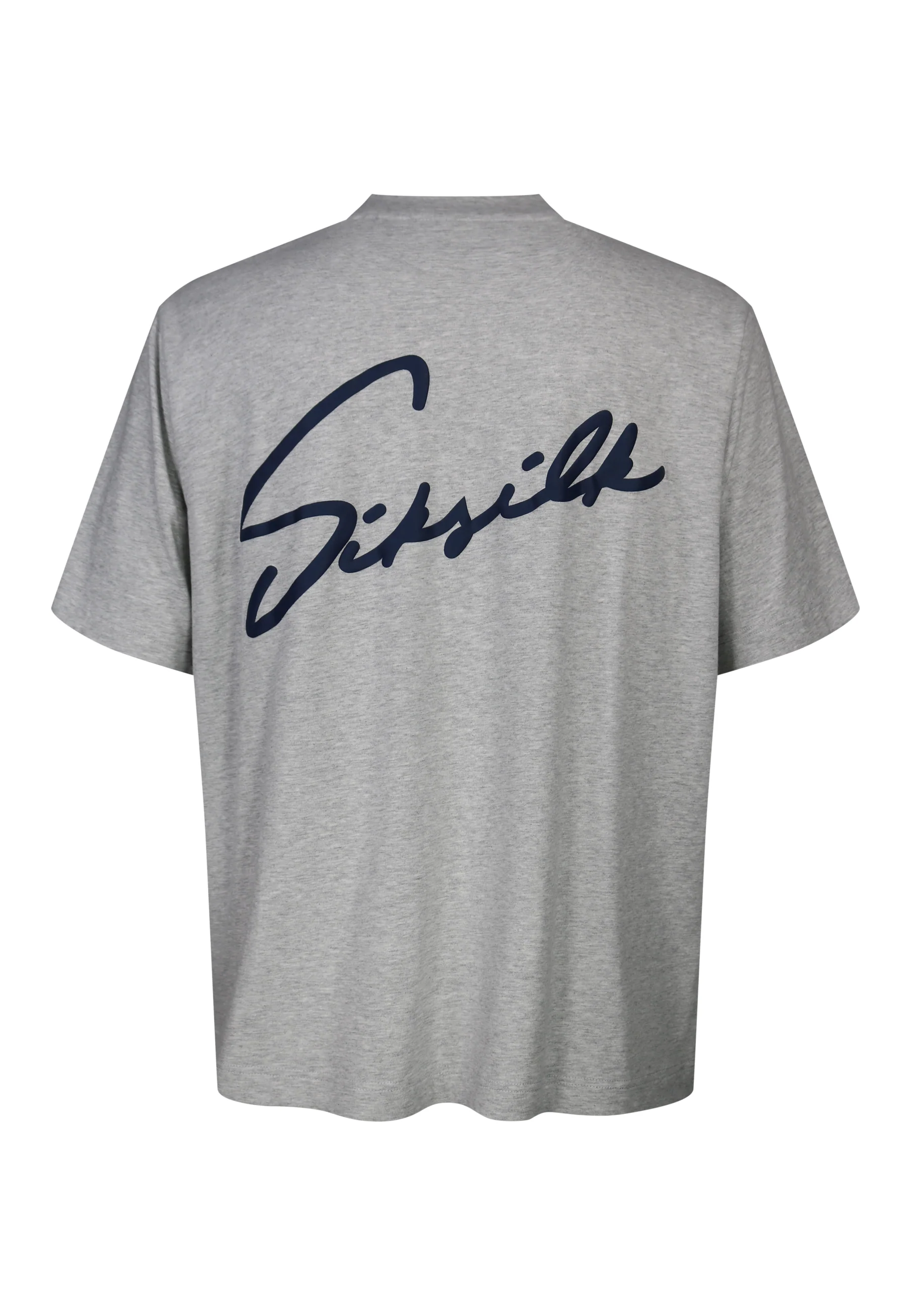 Grey Marl Script T-Shirt - Image 7