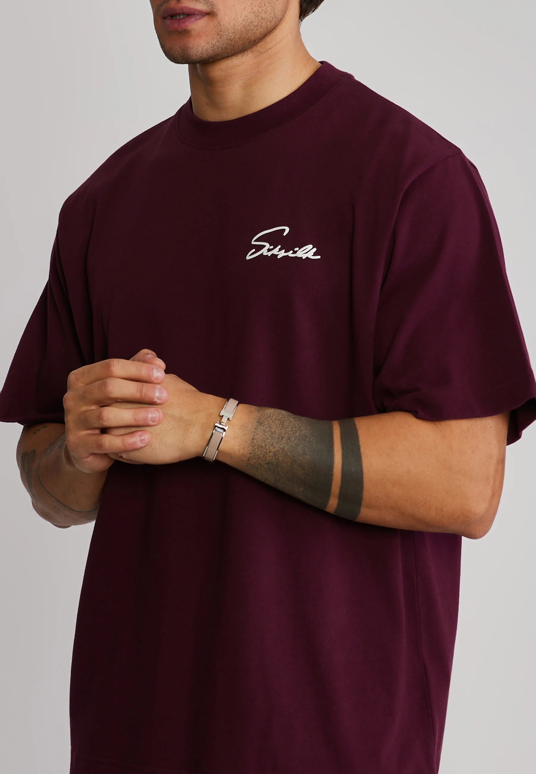 Burgundy Script T-Shirt - Image 2