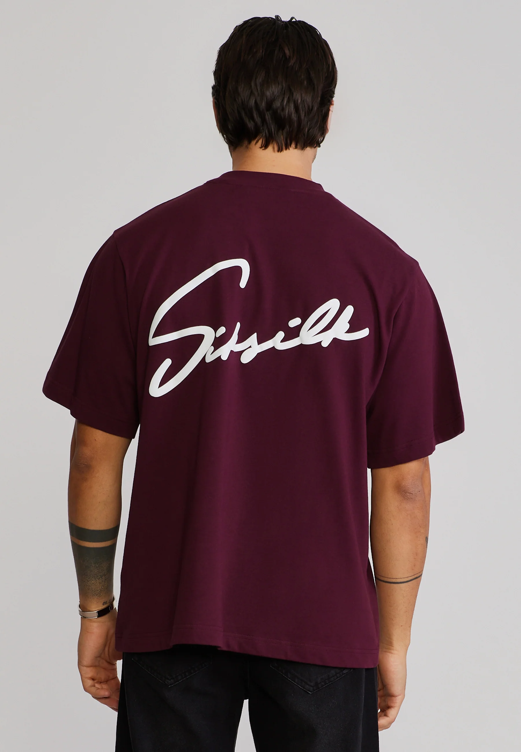 Burgundy Script T-Shirt - Image 5