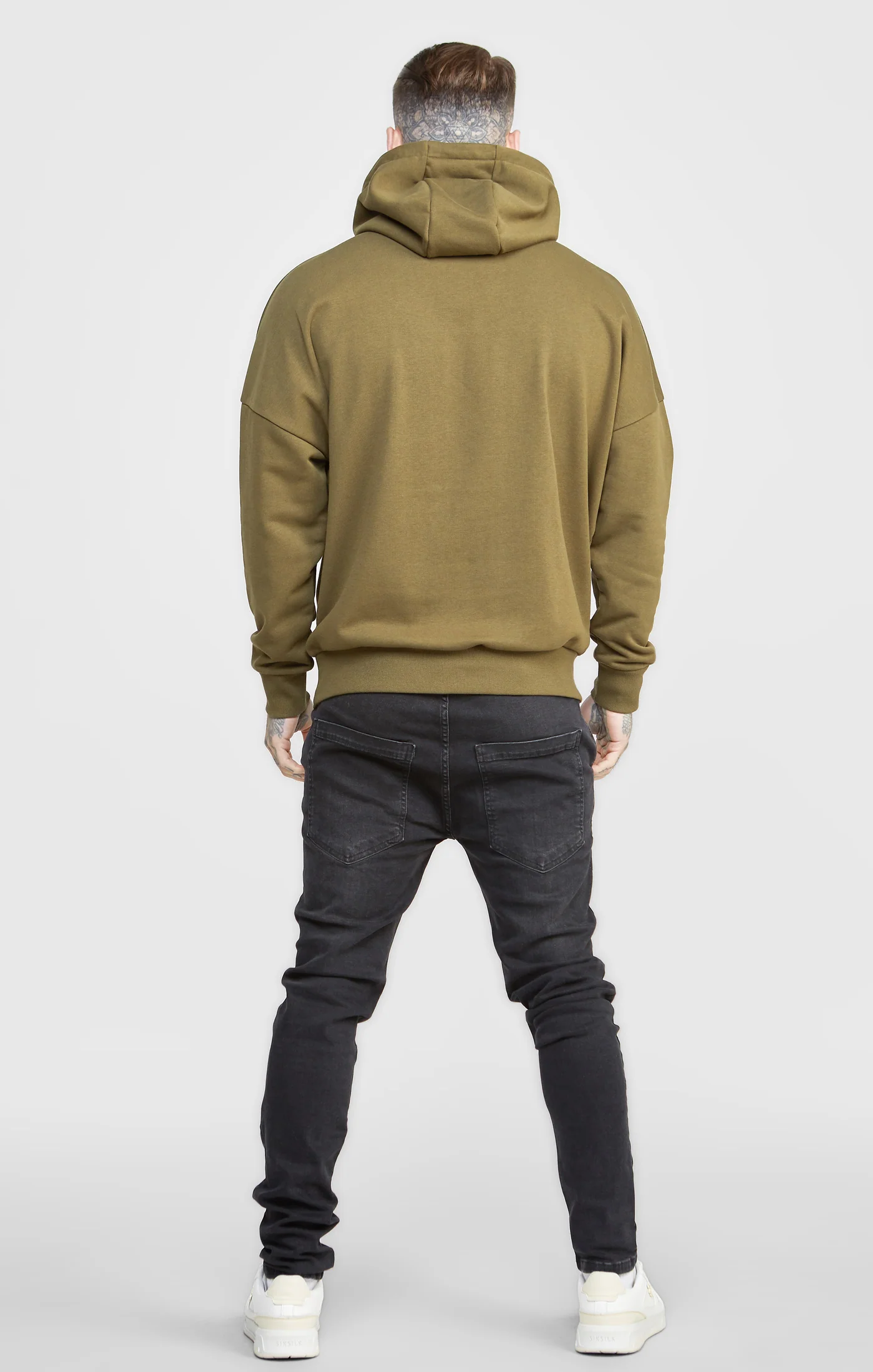 Khaki Logo Oversized Hoodie - Image 5