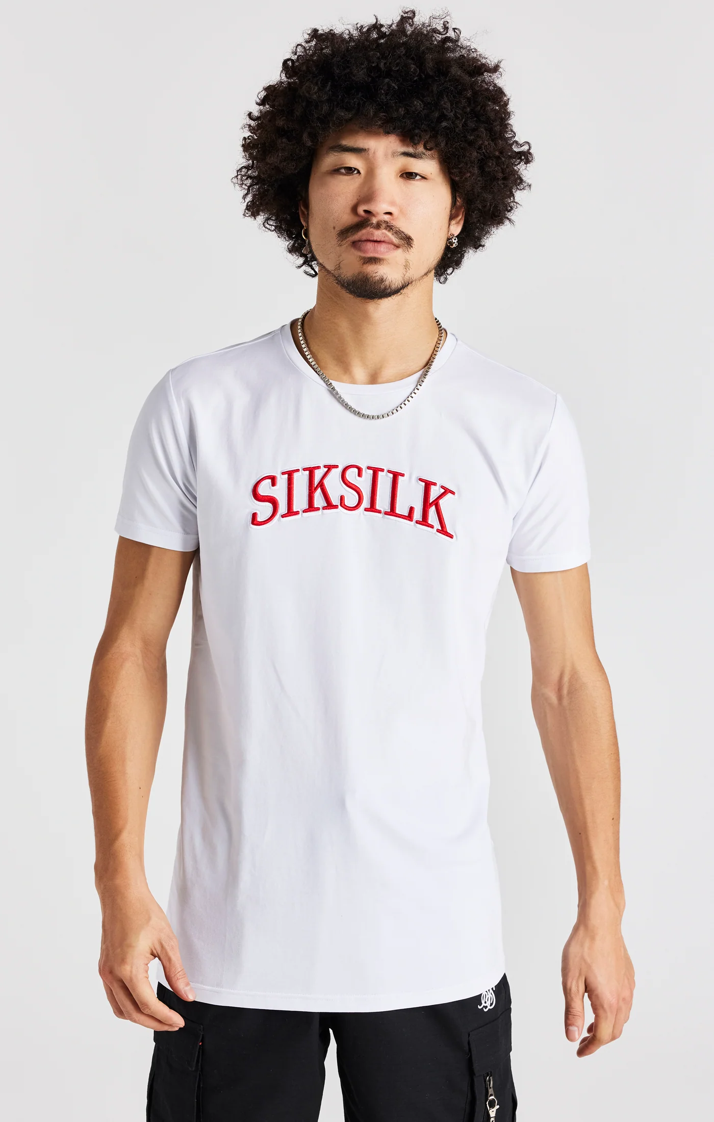 White Logo Short Sleeve Muscle Fit T-Shirt - Image 2