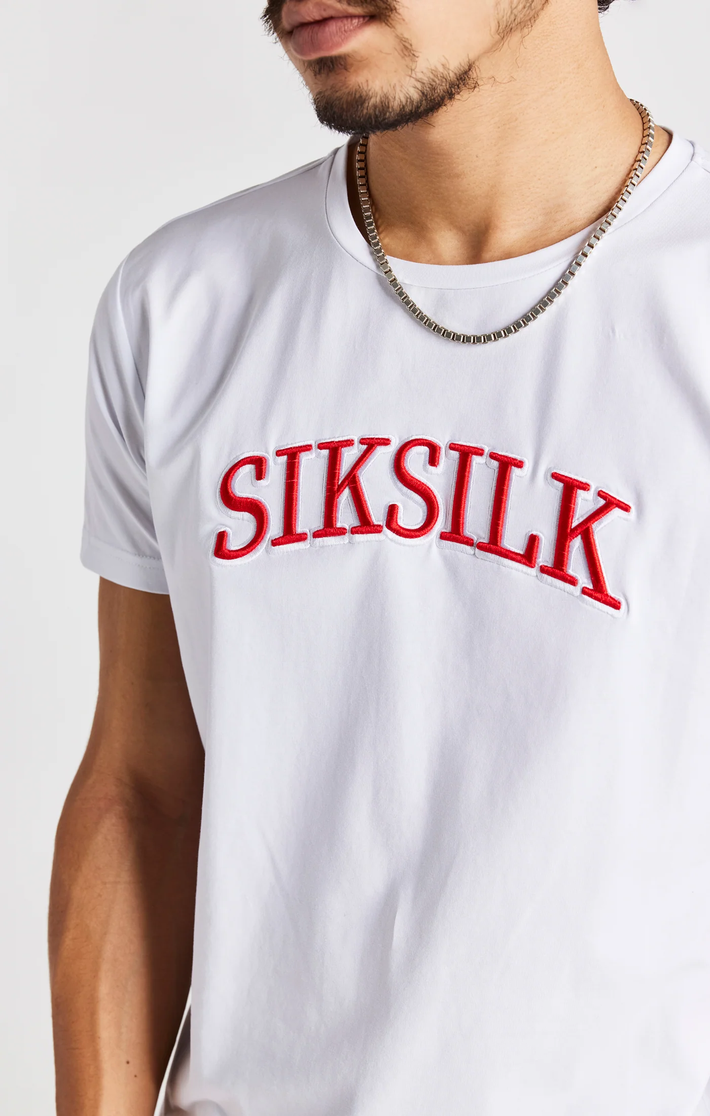 White Logo Short Sleeve Muscle Fit T-Shirt - Image 3