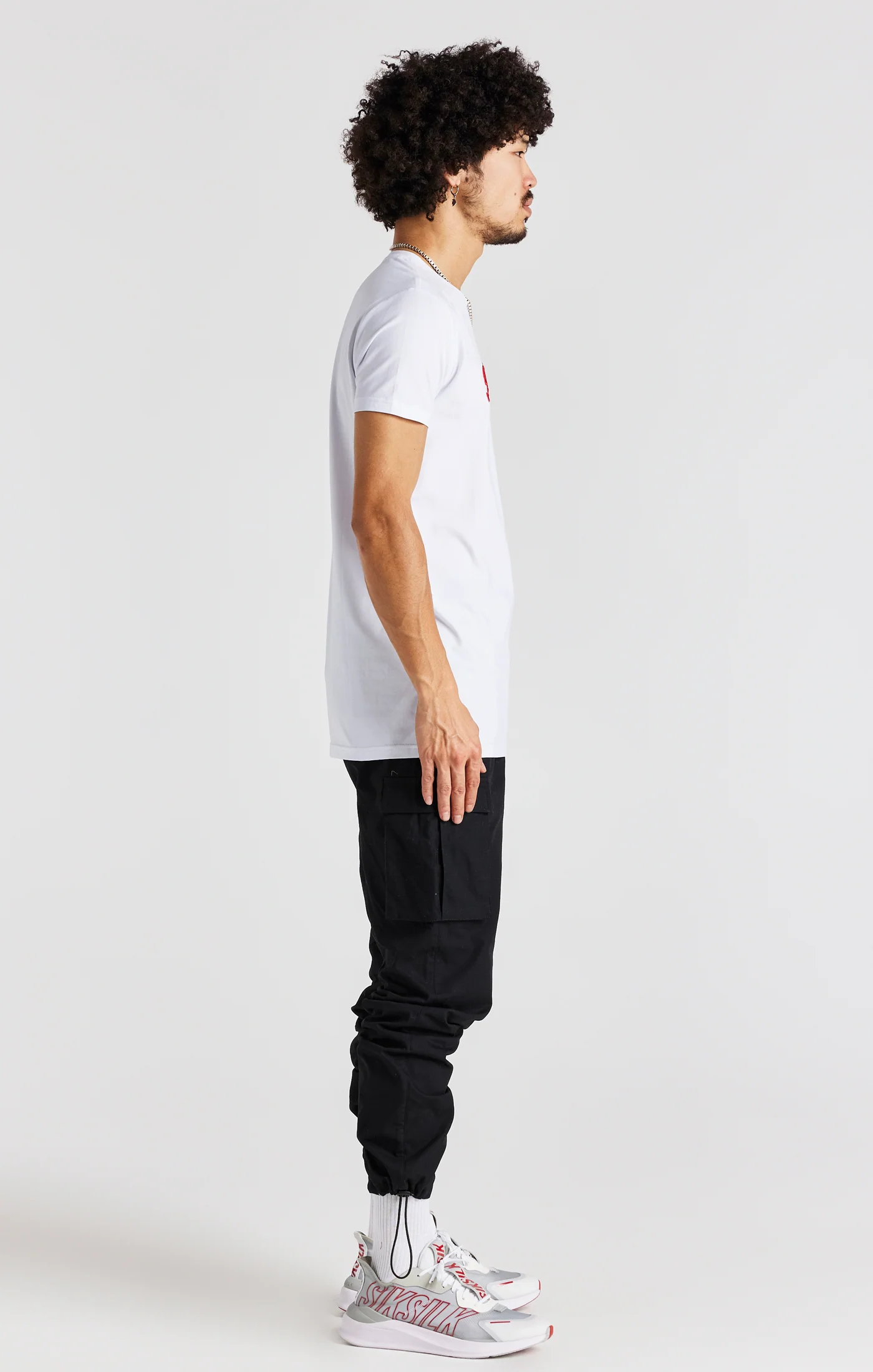 White Logo Short Sleeve Muscle Fit T-Shirt - Image 7