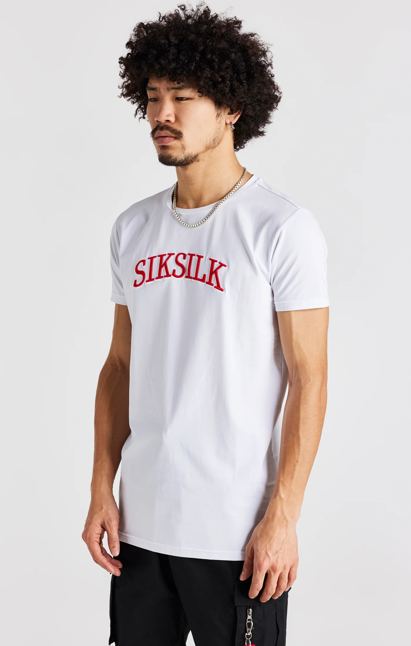 White Logo Short Sleeve Muscle Fit T-Shirt - Image 8