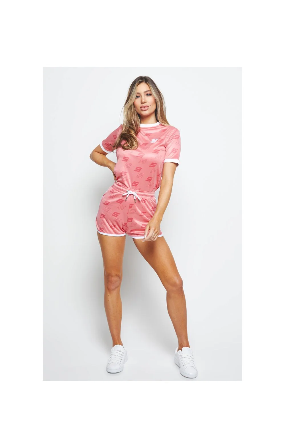 SikSilk Shadow Roma Tee - Pink - Image 4