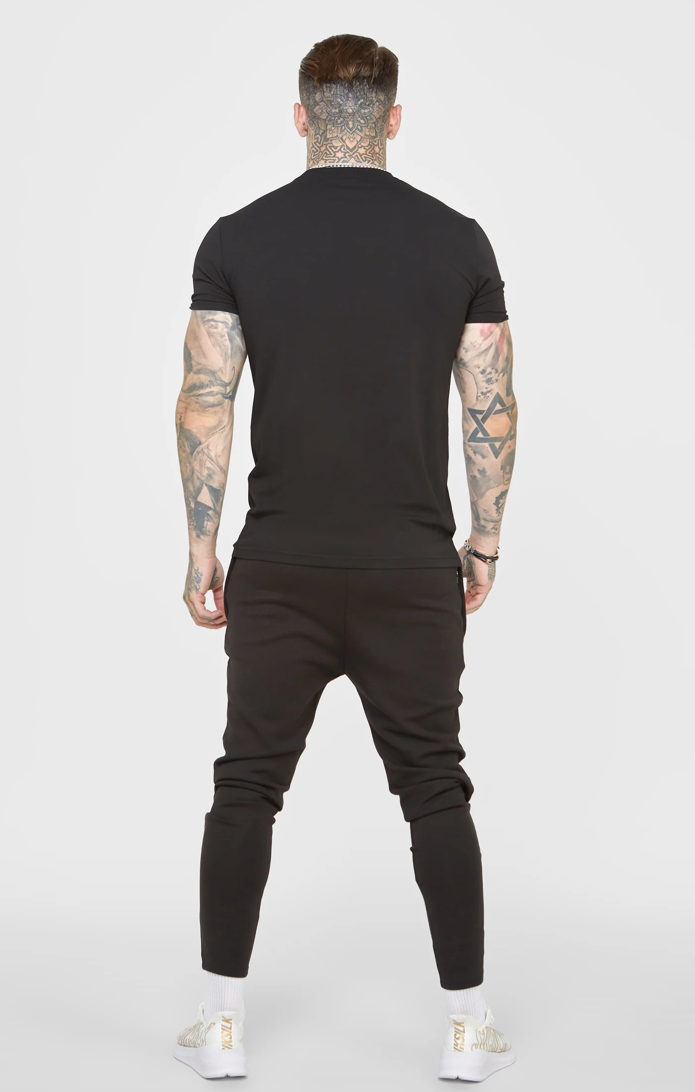 Black Sports Muscle Fit Sleeve T-Shirt - Image 5