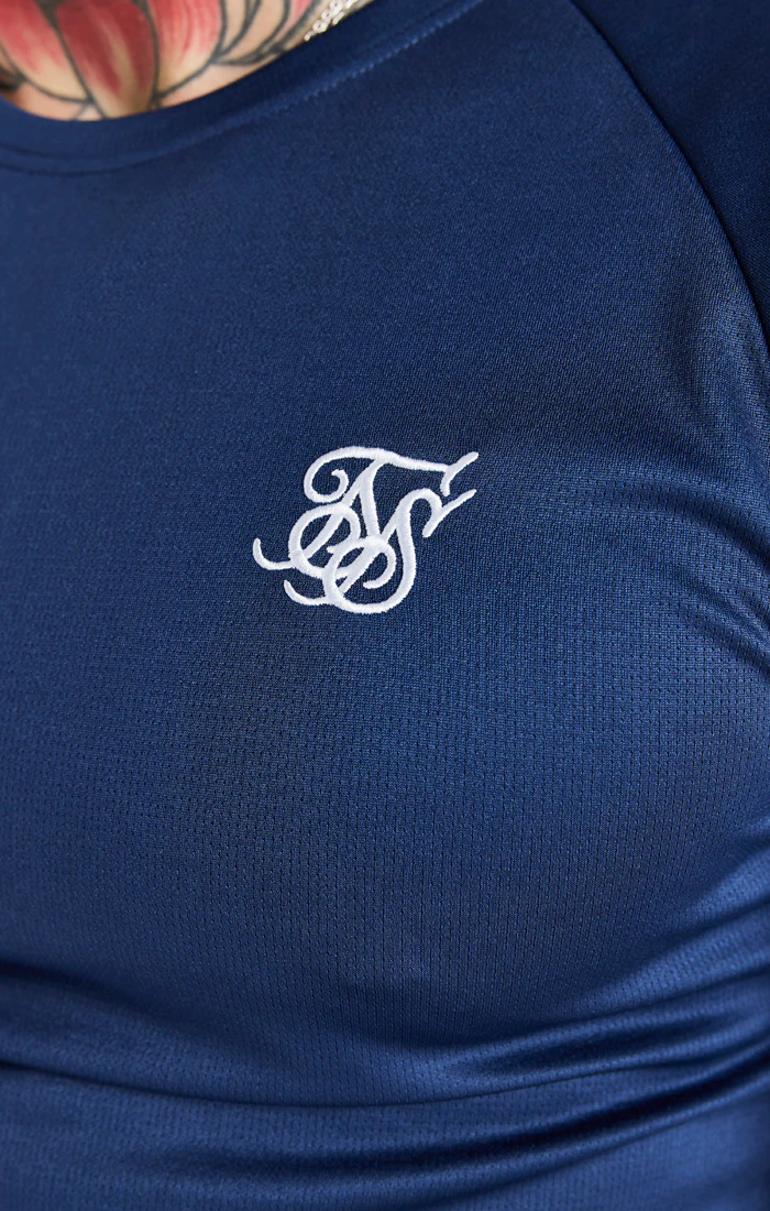 Navy Elastic Cuff T-Shirt - Image 2