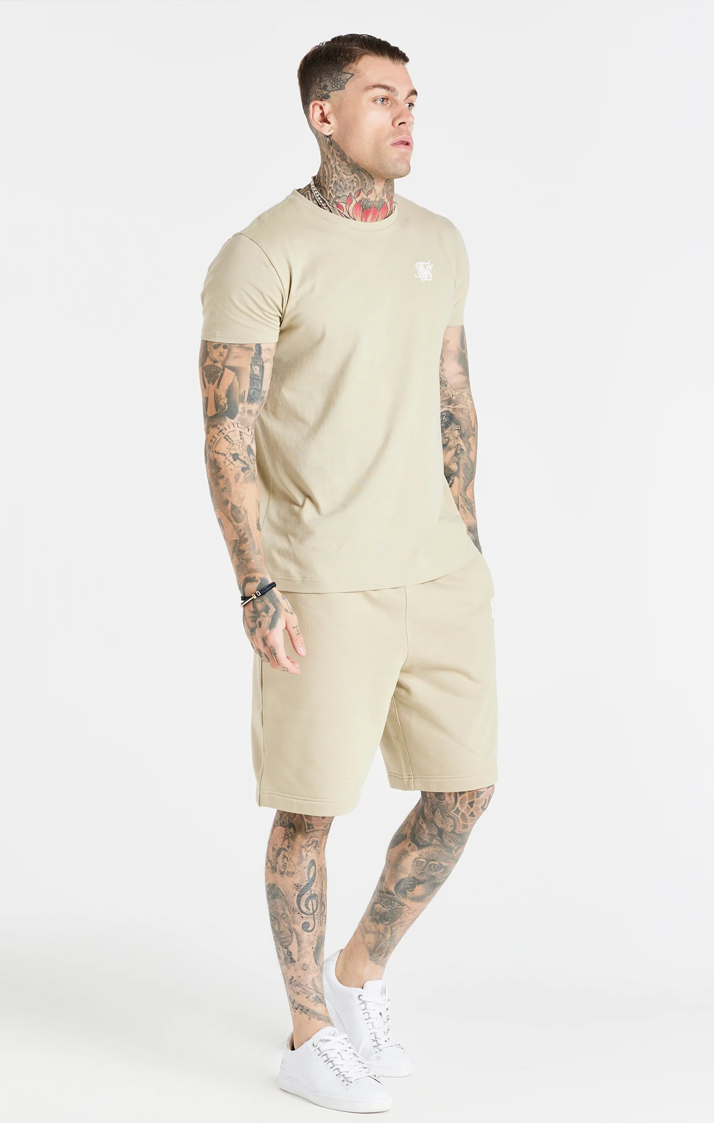 Beige Muscle Fit T-Shirt - Image 3