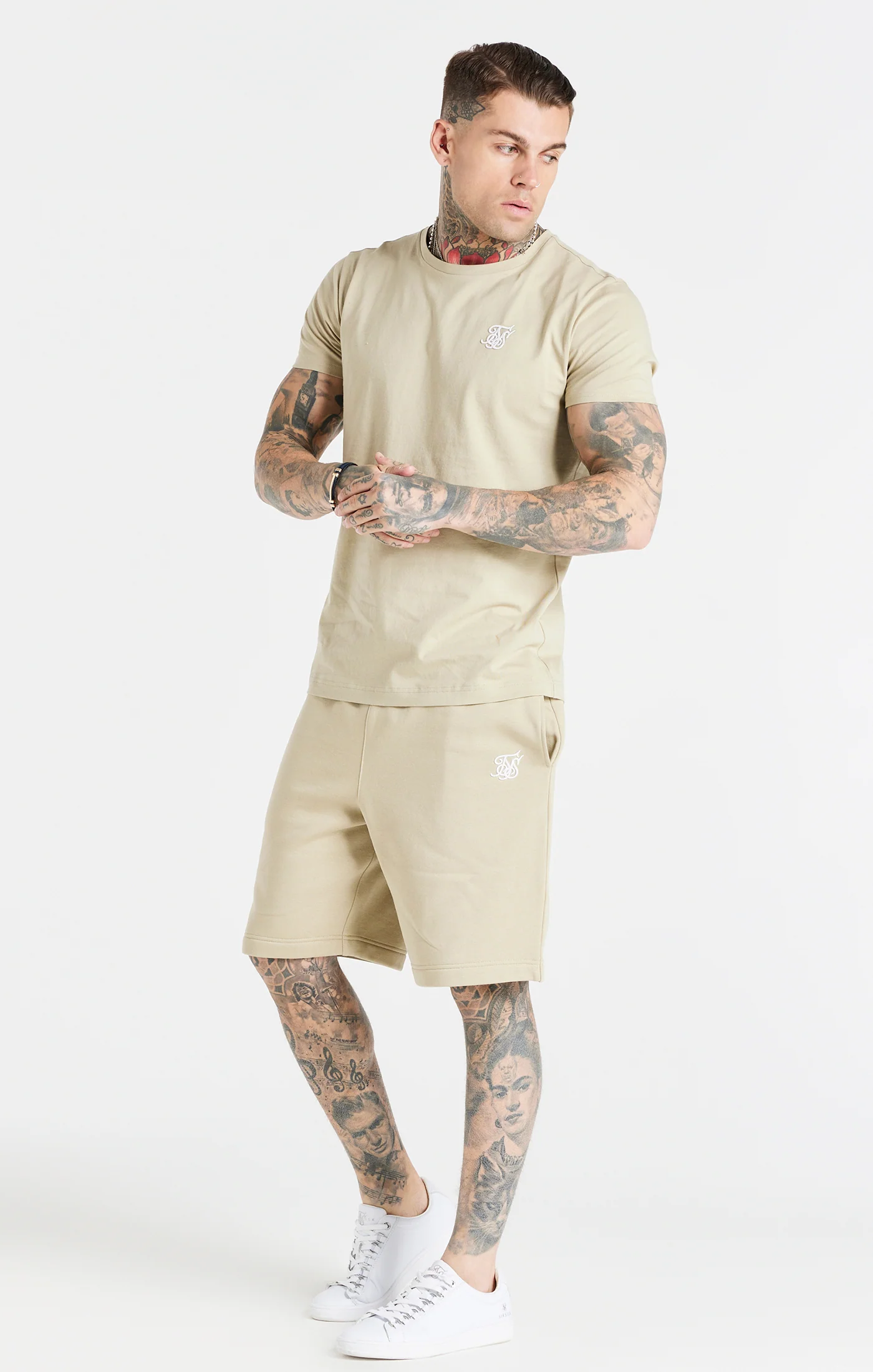 Beige Muscle Fit T-Shirt - Image 4