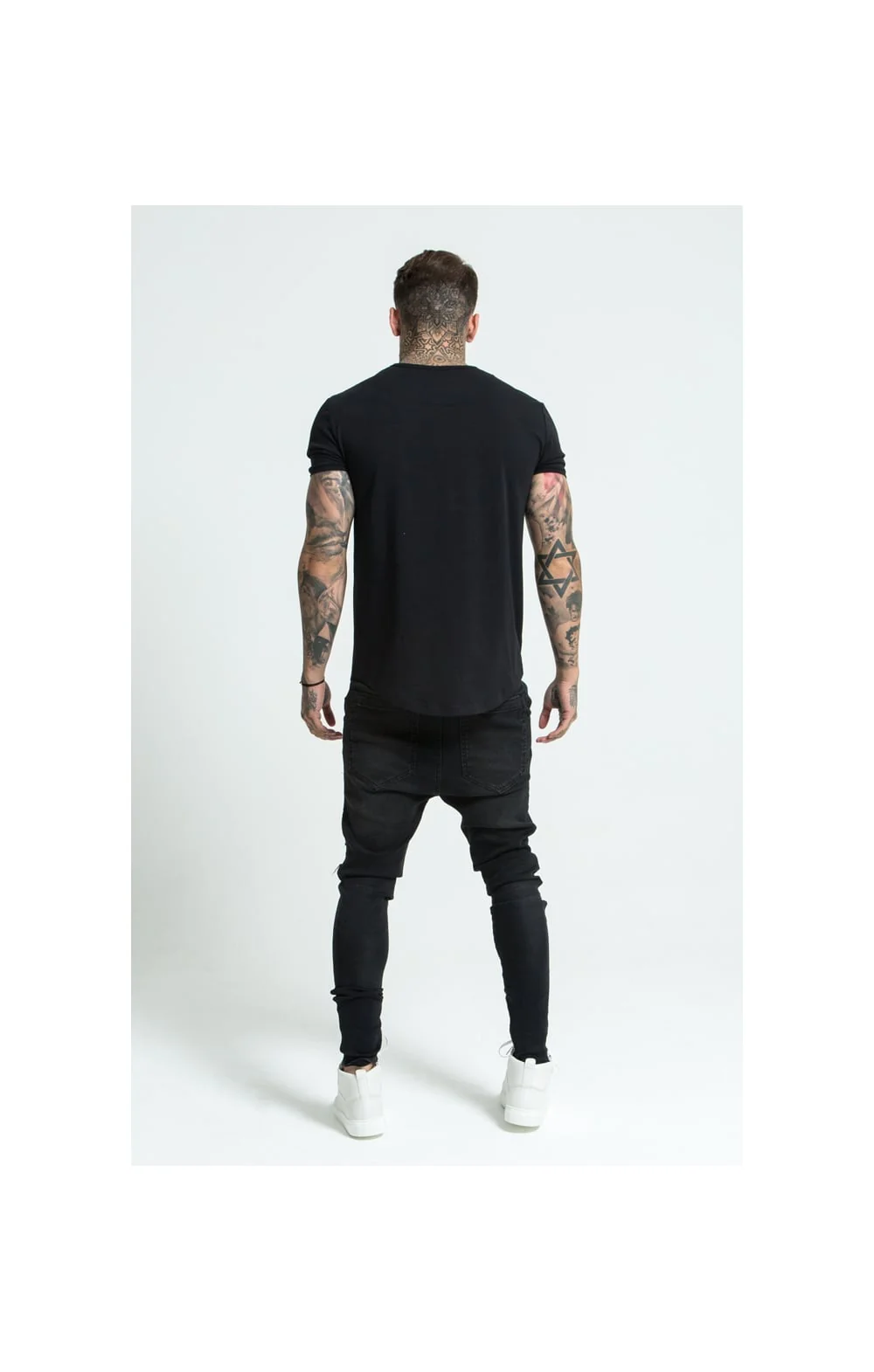 Black Short Sleeve Muscle Fit T-Shirt - Image 4