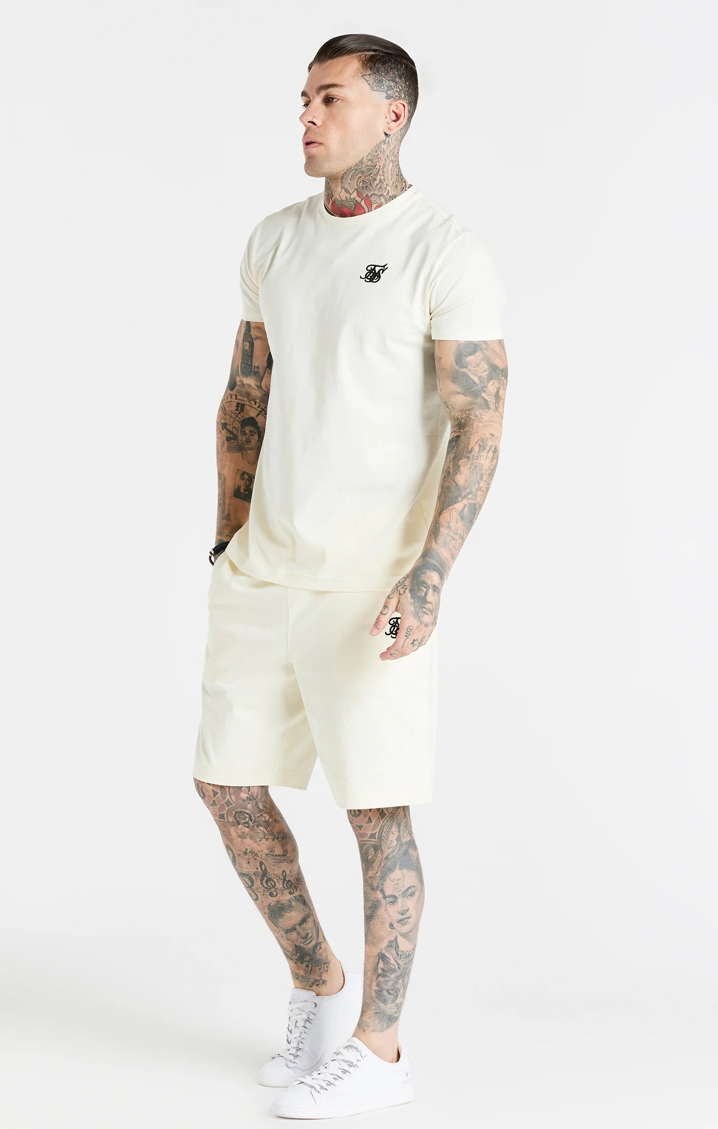 Ecru Muscle Fit T-Shirt - Image 3