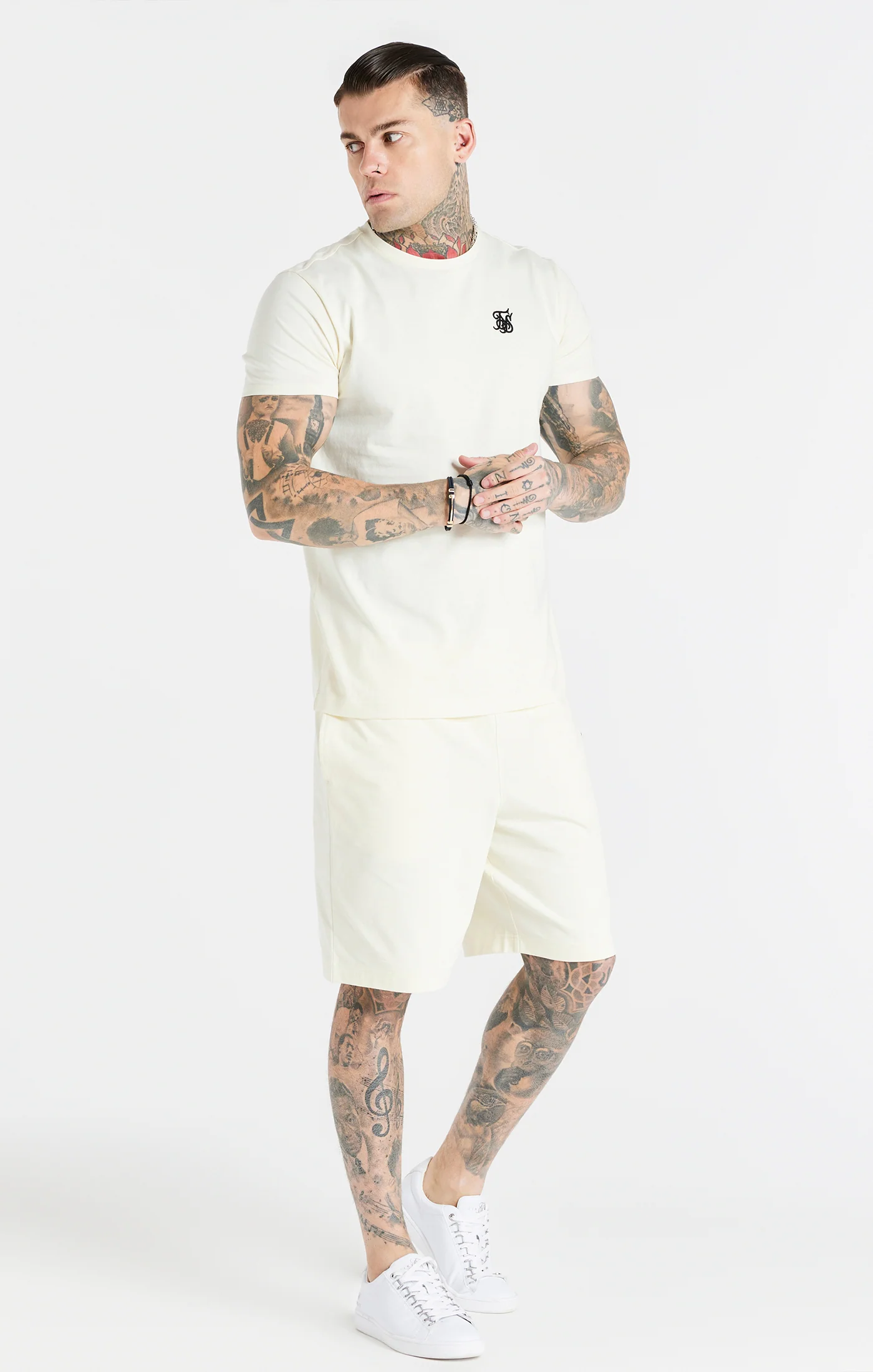 Ecru Muscle Fit T-Shirt - Image 4