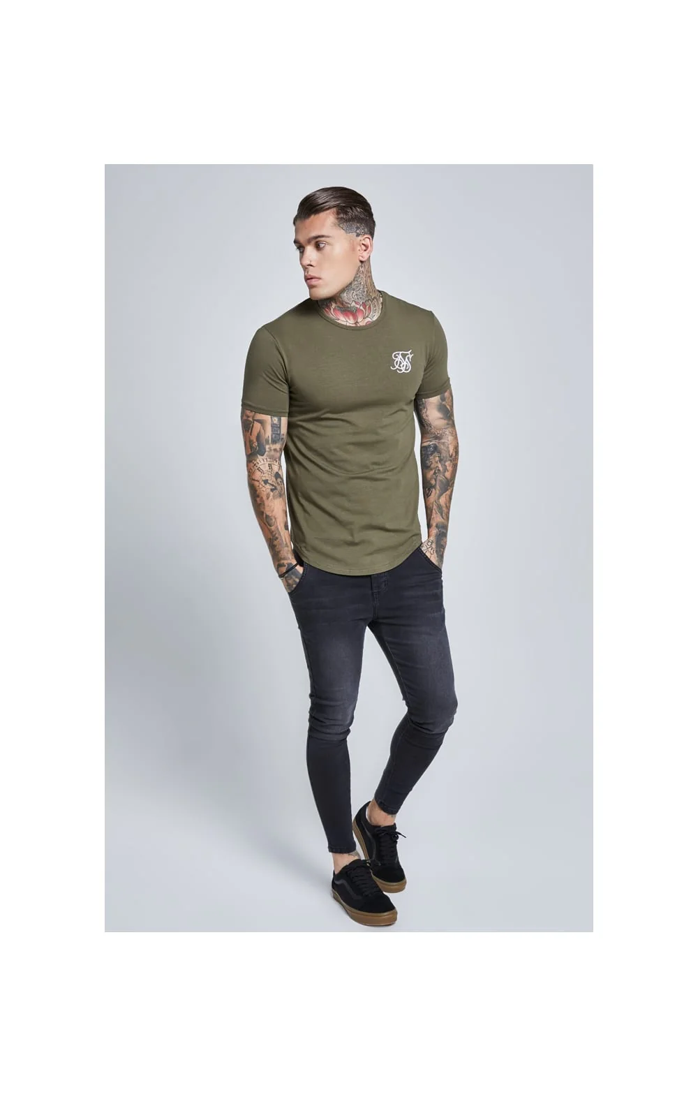 Khaki Short Sleeve Muscle Fit T-Shirt - Image 4