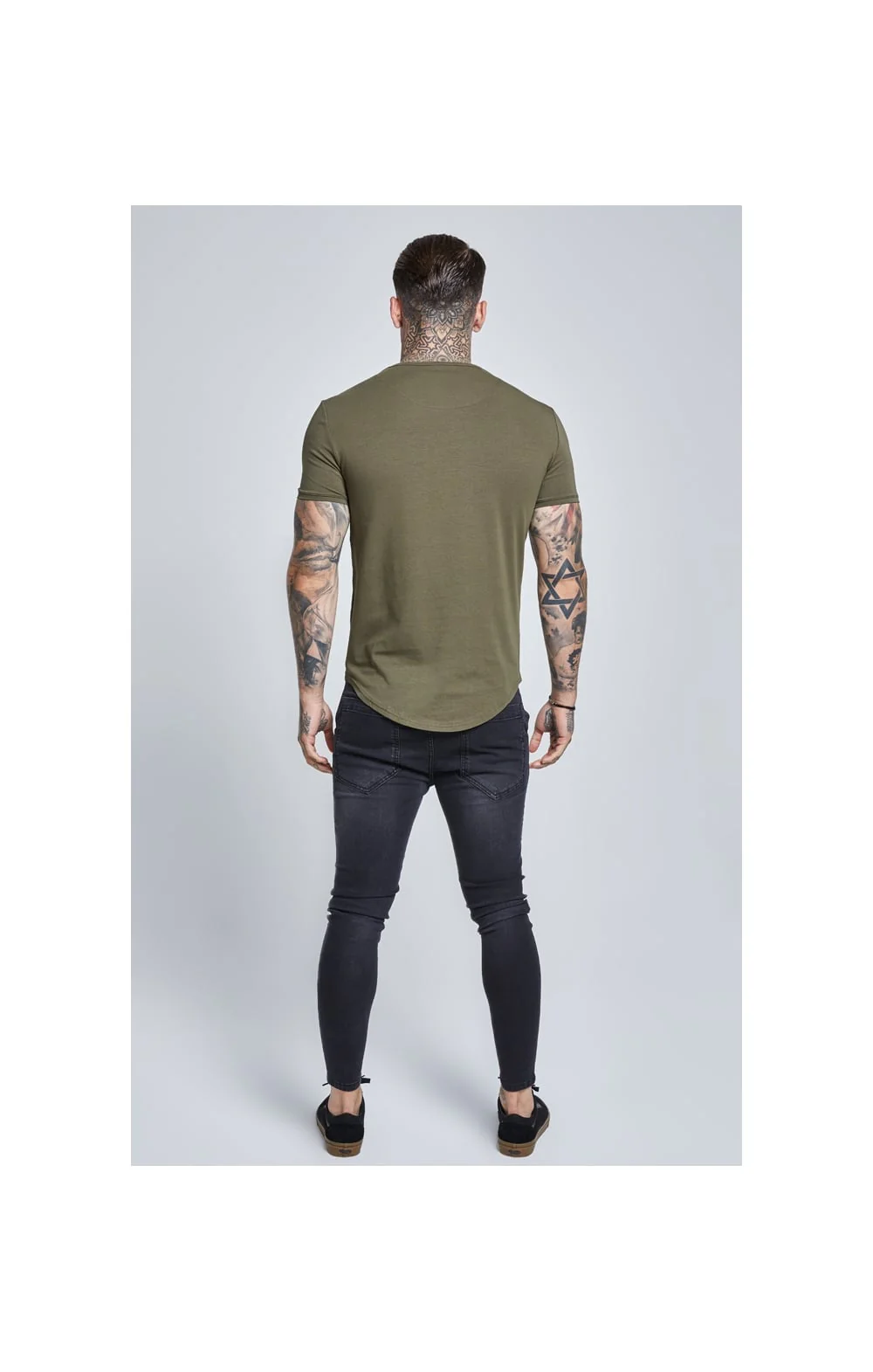 Khaki Short Sleeve Muscle Fit T-Shirt - Image 5
