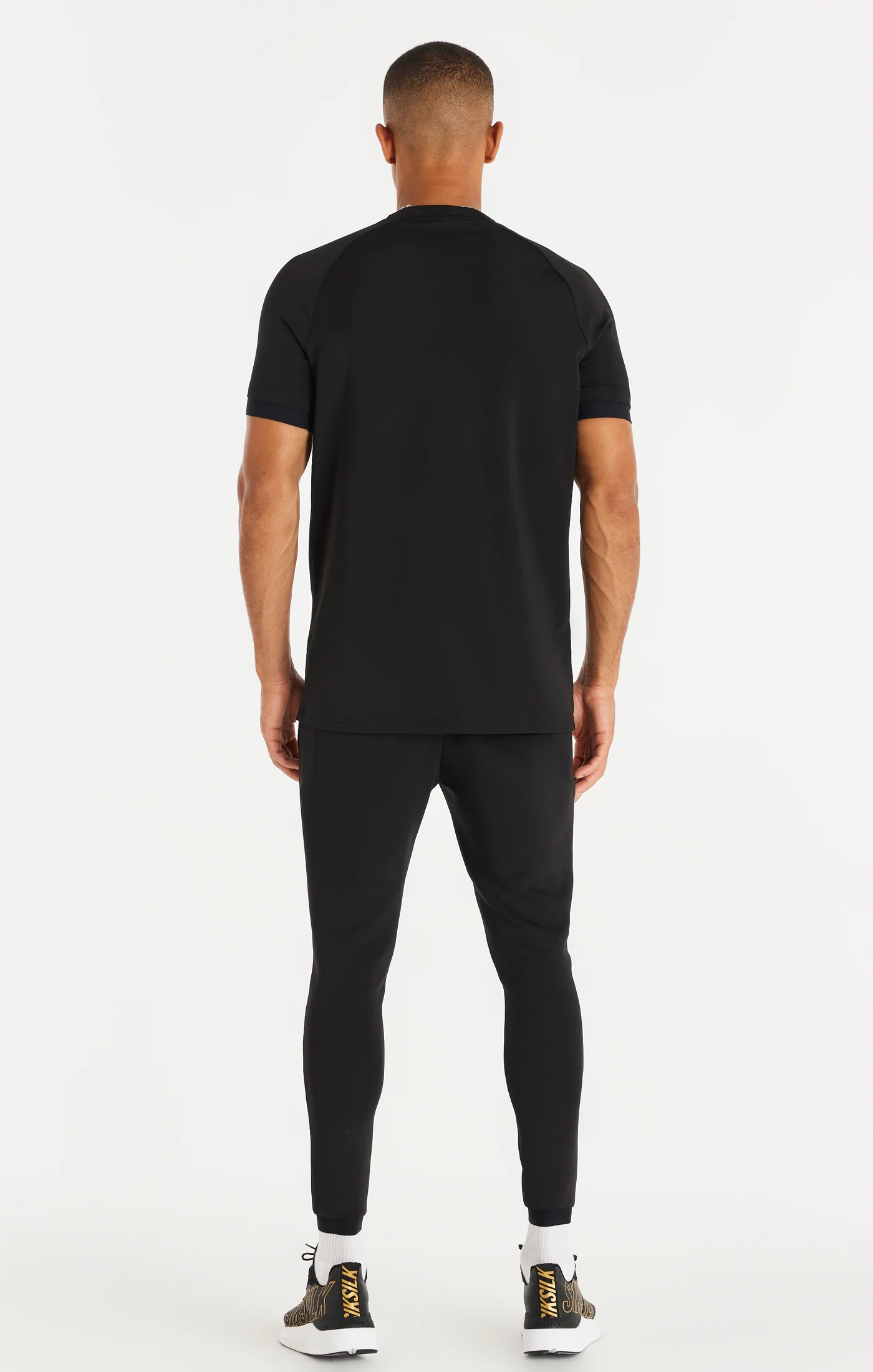 Black Sport Elastic Cuff T-Shirt - Image 5