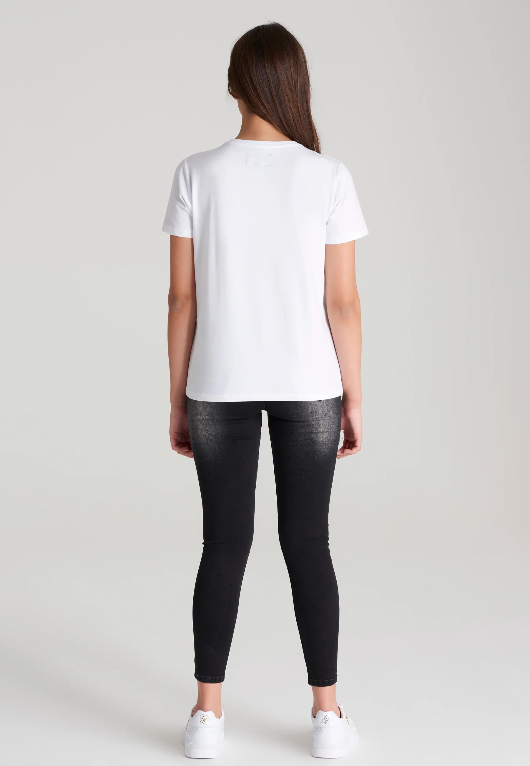 Girls White Signature Boyfriend T-Shirt - Image 5