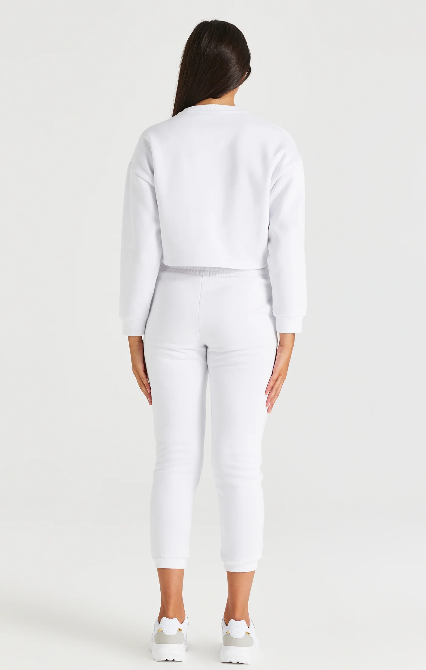 Girls White Signature Cropped Sweatshirt - Image 5