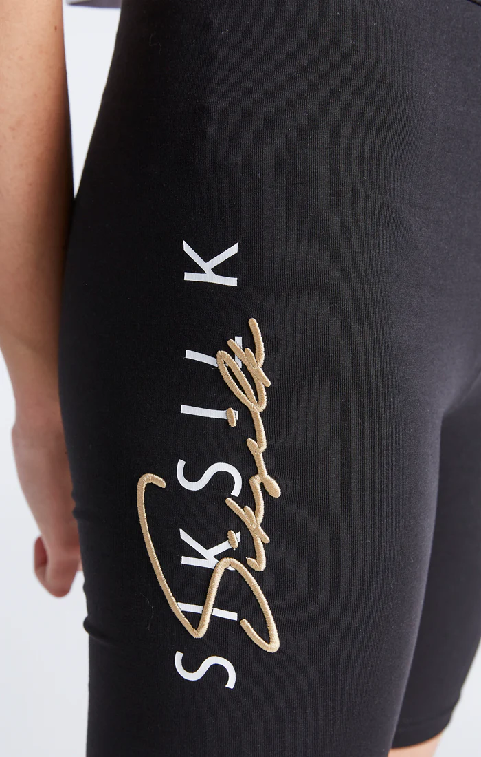 Girls Black Signature Cycle Short - Image 2