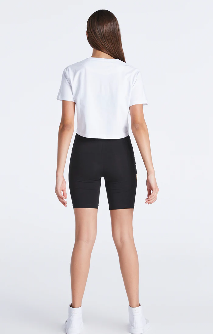 Girls Black Signature Cycle Short - Image 7