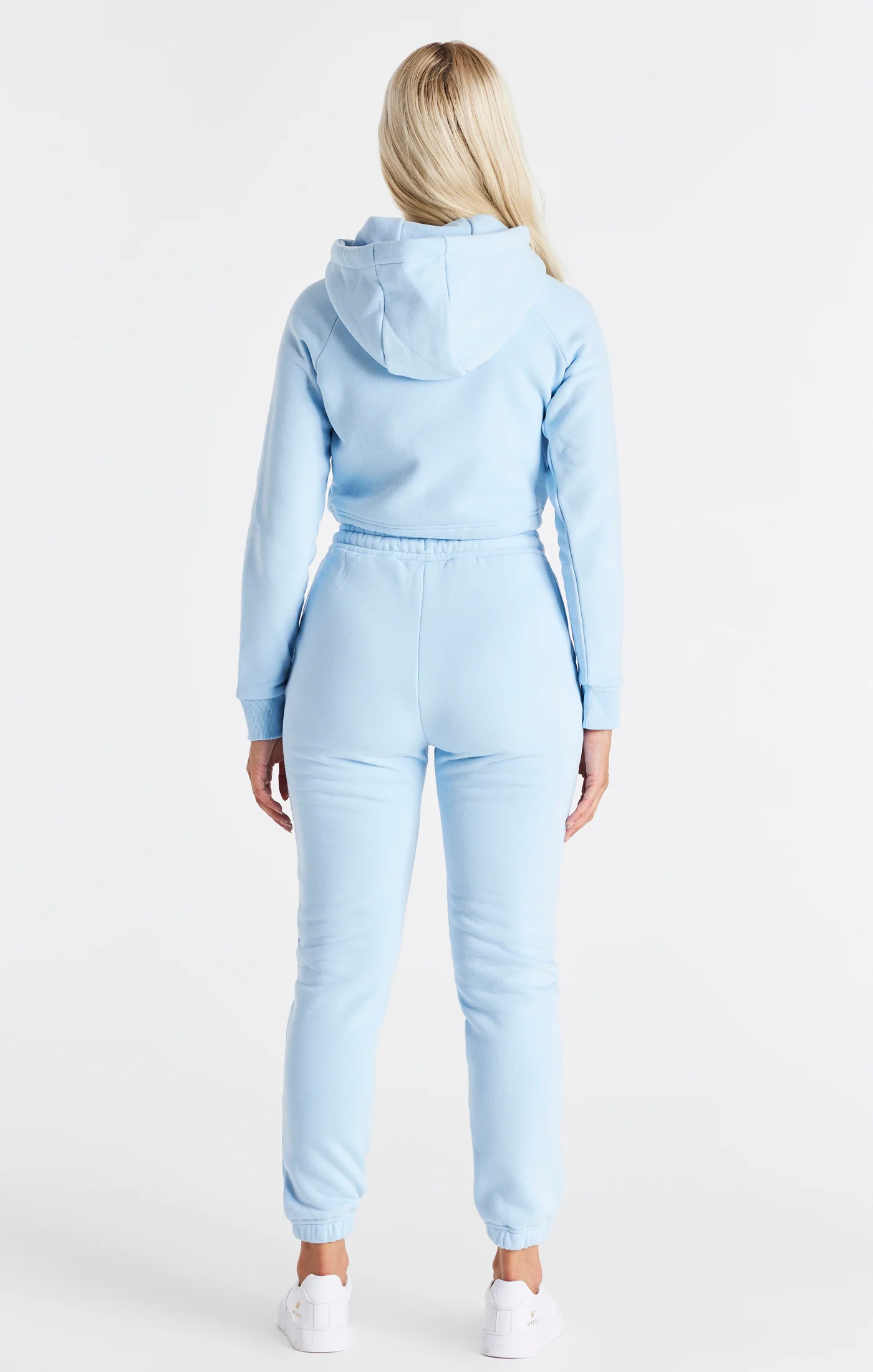 SikSilk Signature Essentials Crop Hoodie - Blue - Image 5