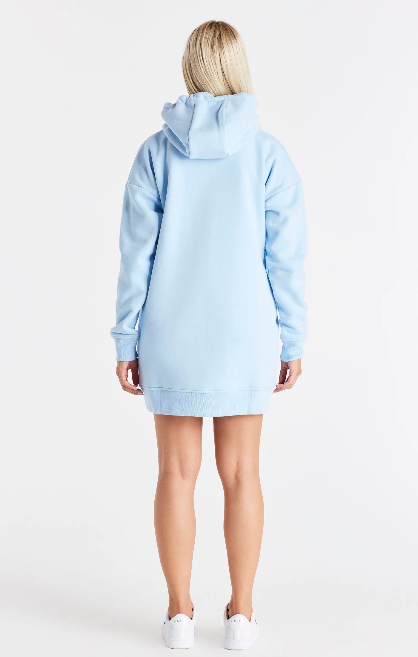 SikSilk Signature Essentials Hoodie Dress - Blue - Image 6