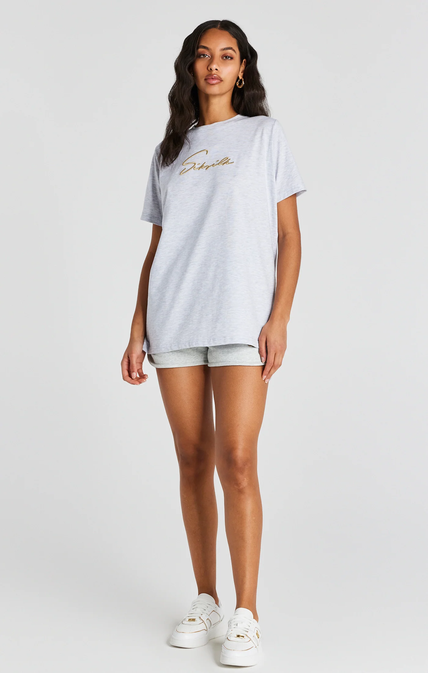 Grey Marl Signature Boyfriend T-Shirt - Image 4