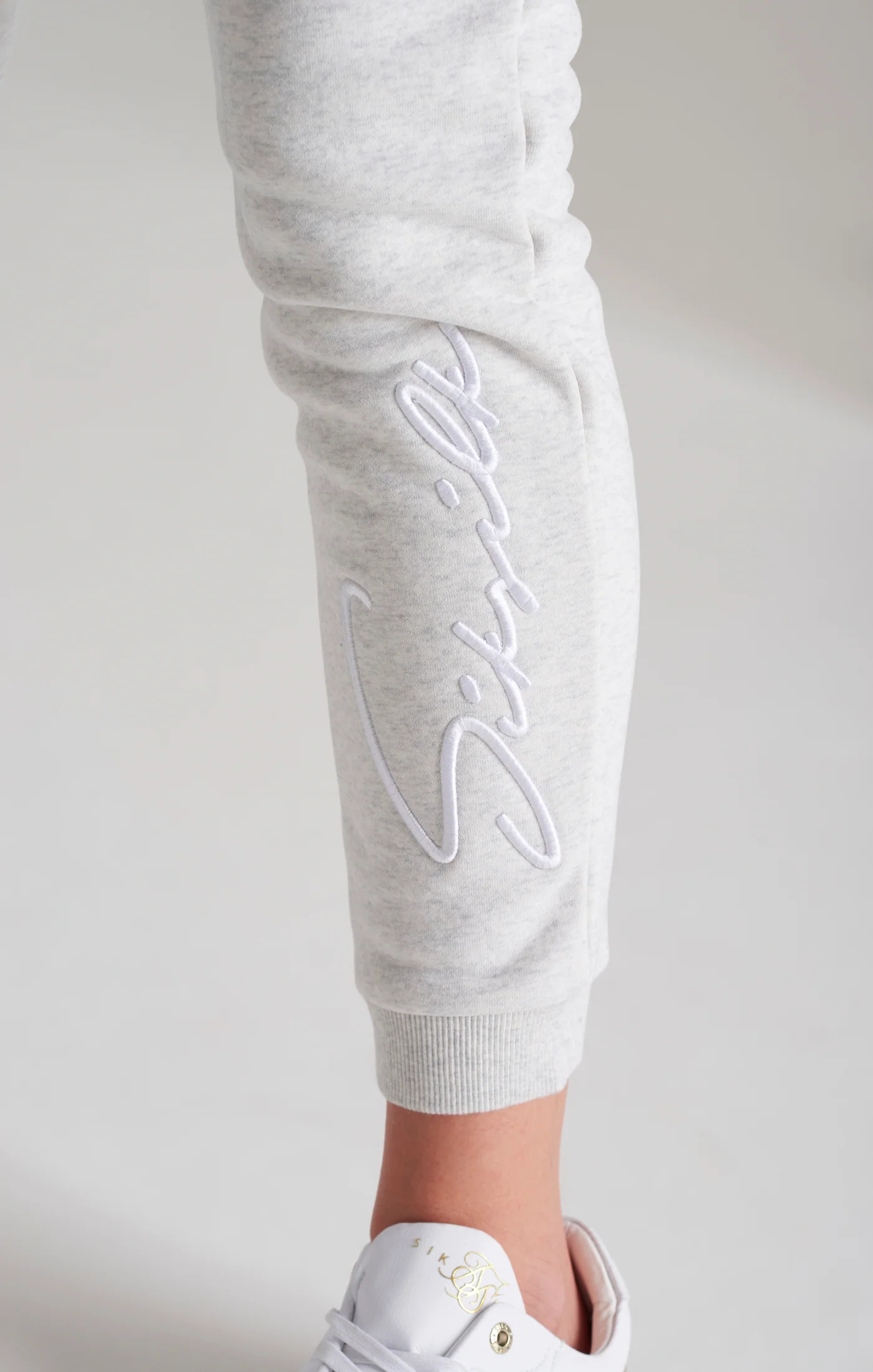 Girls Grey Marl Signature Jogger - Image 3