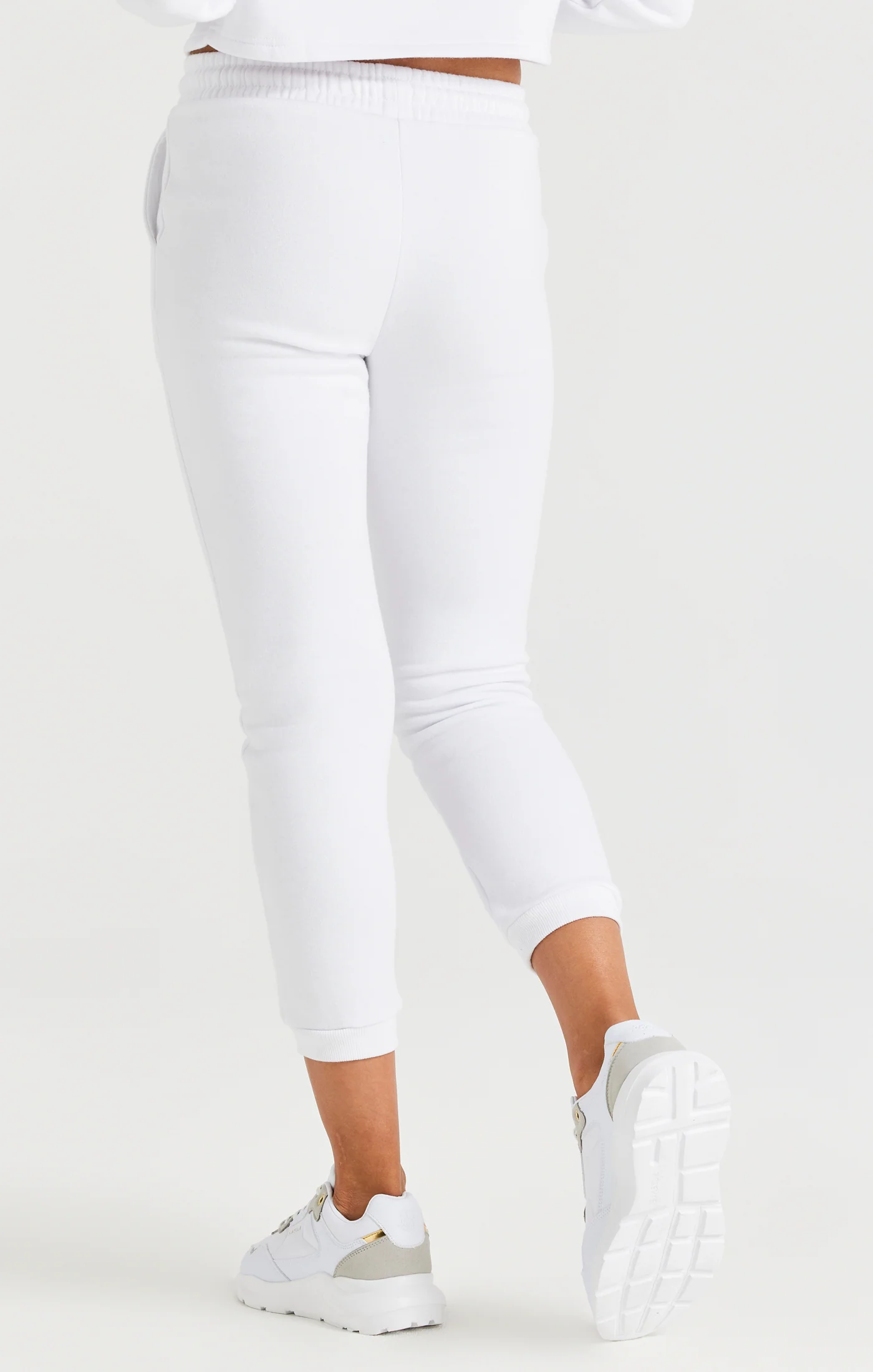 Girls White Signature Jogger - Image 4