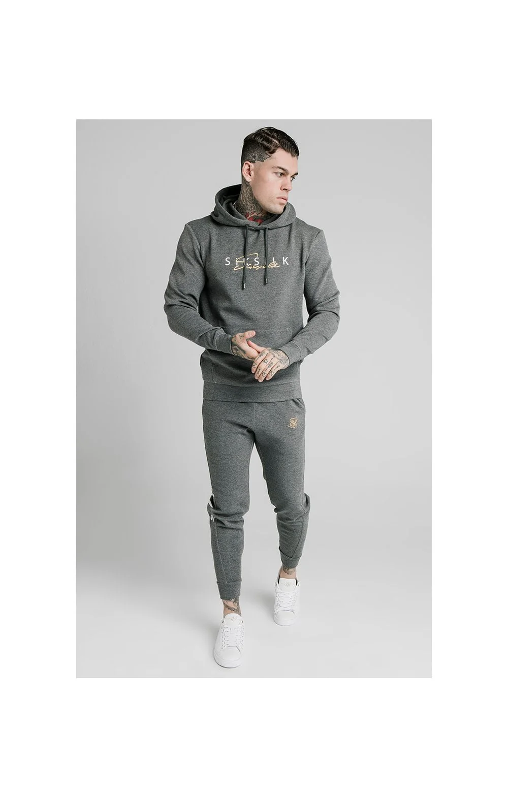 SikSilk Signature Overhead Hoodie - Grey