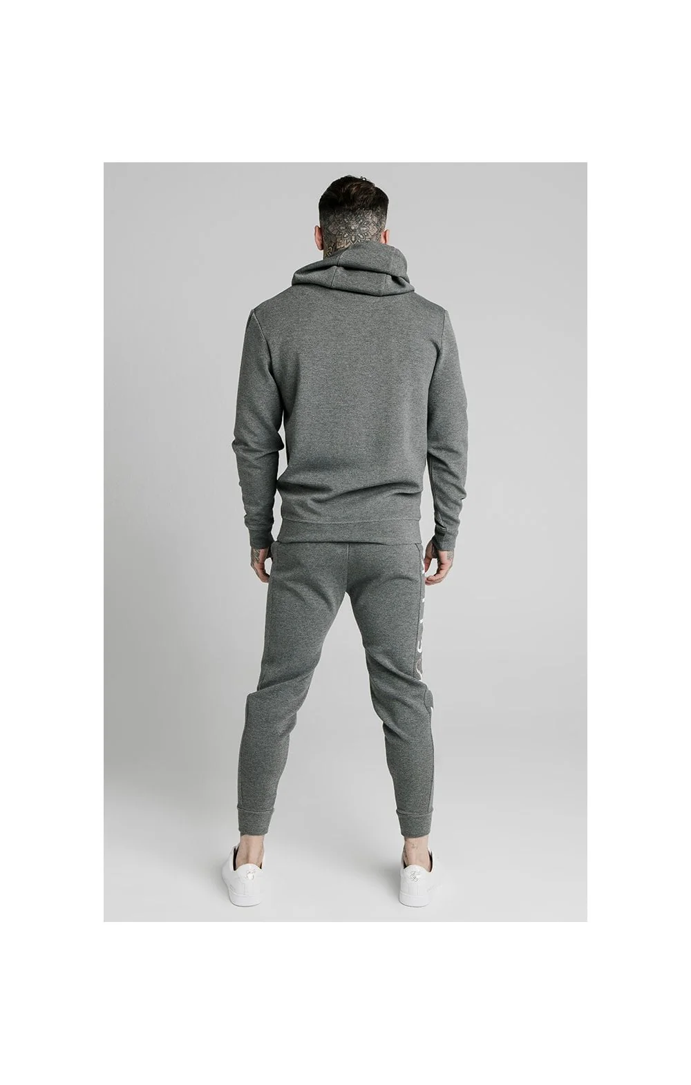 SikSilk Signature Overhead Hoodie - Grey - Image 5