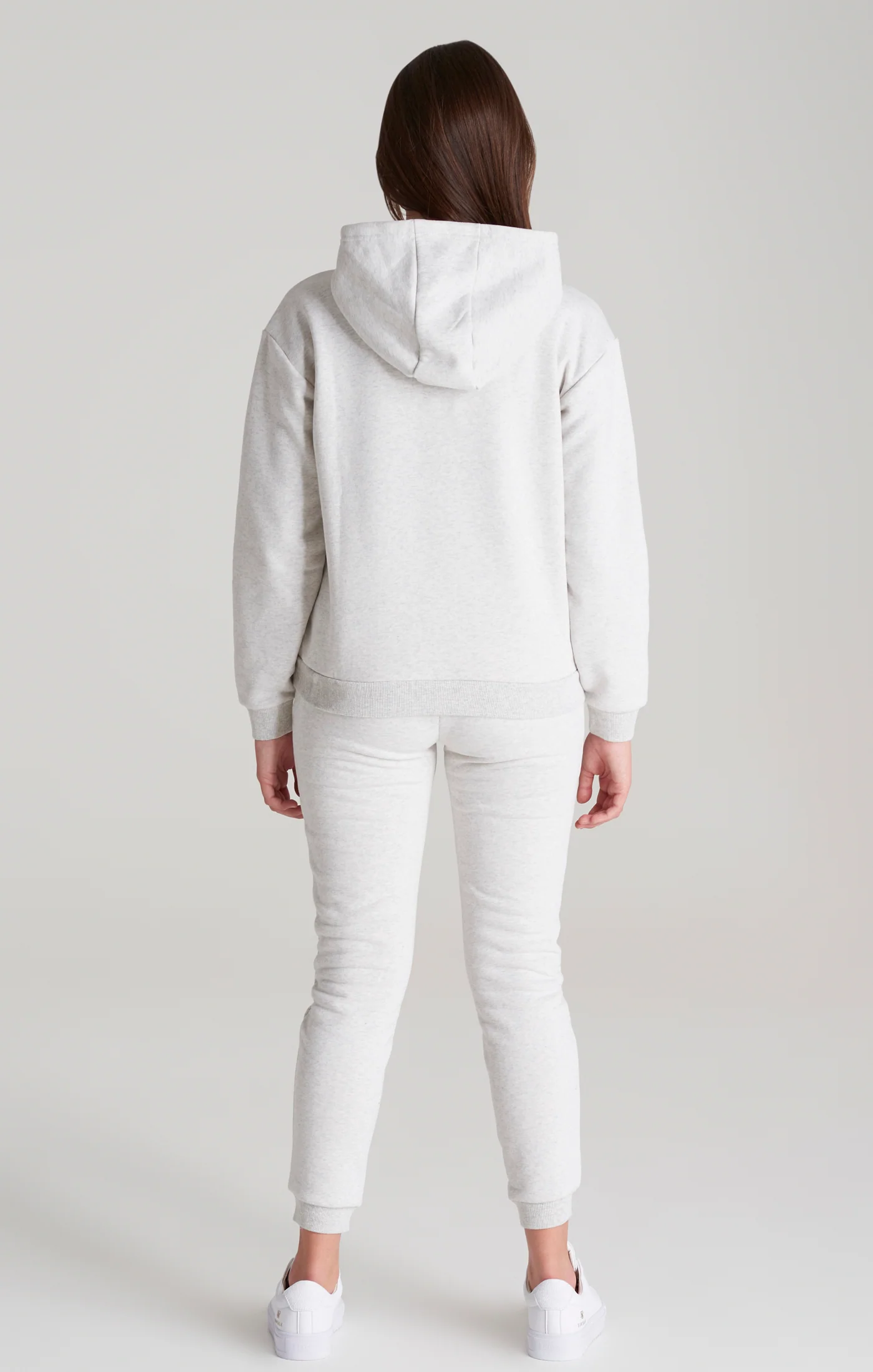 Girls Grey Marl Signature Overhead Hoodie - Image 5