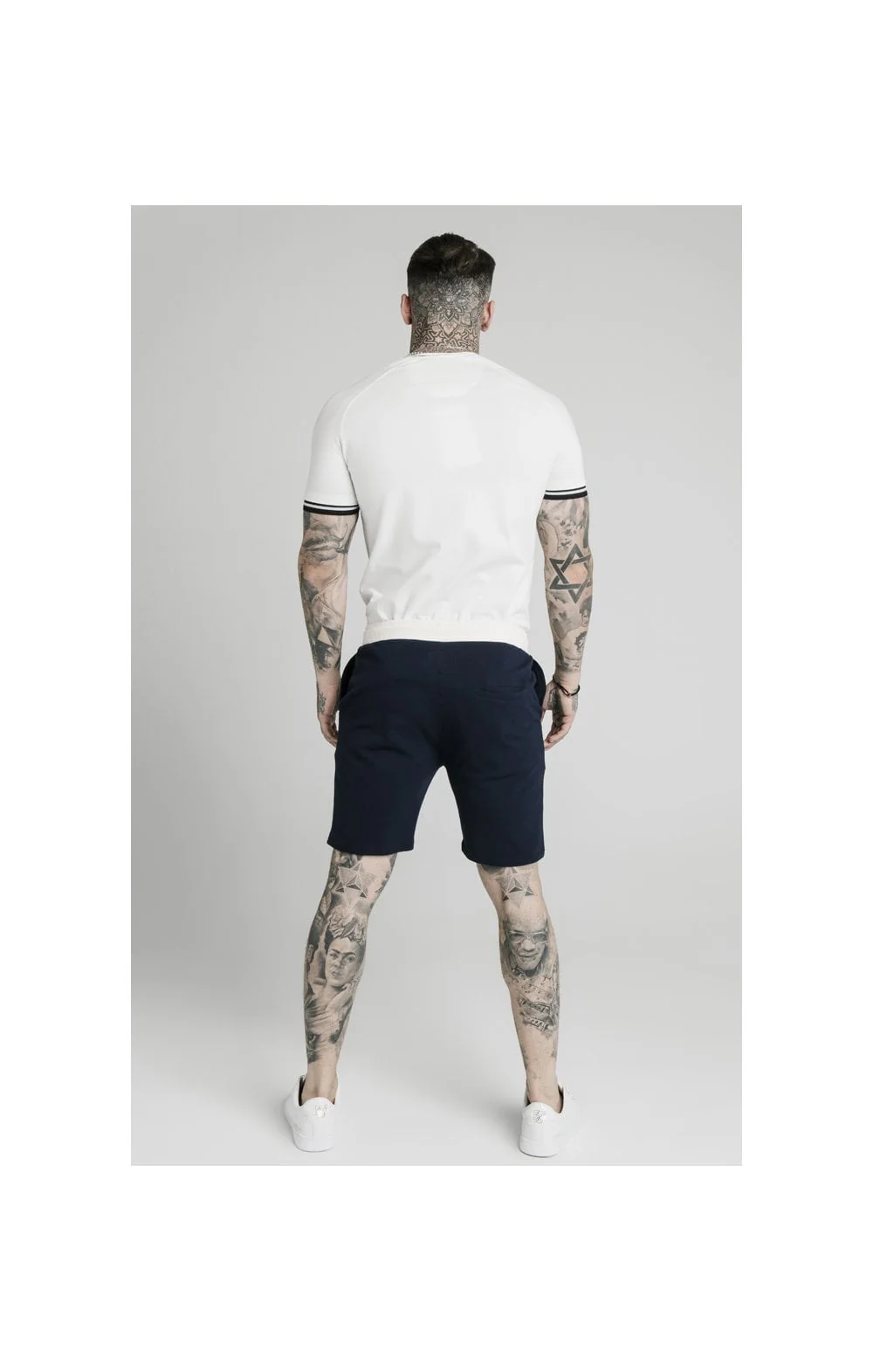 SikSilk Signature Piped Tech Tee - Off White - Image 5