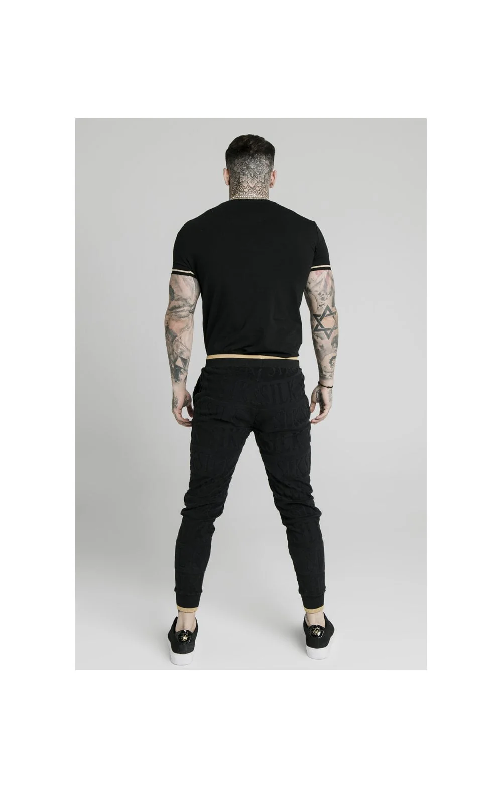 SikSilk Signature Tee - Black & Gold - Image 6