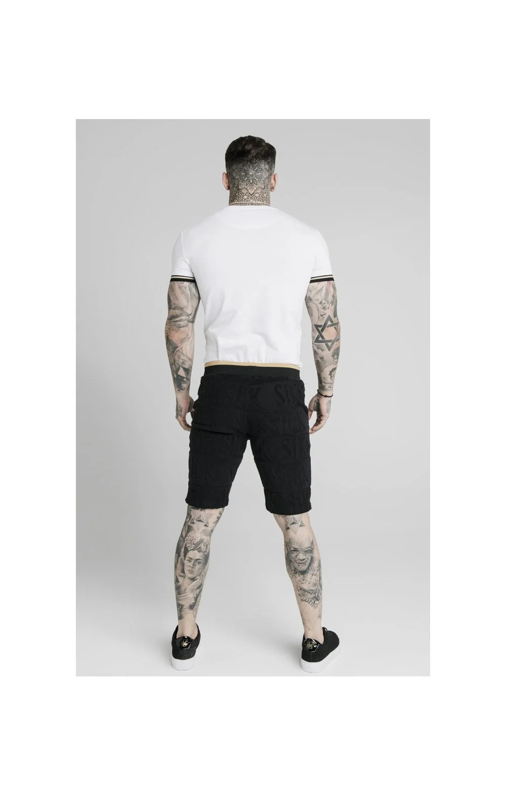 SikSilk Signature Tee - White & Gold - Image 6