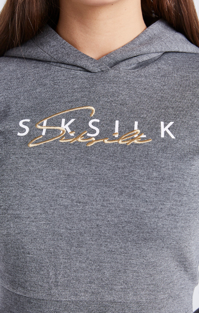 Girls Grey Marl Signature Track Top - Image 2