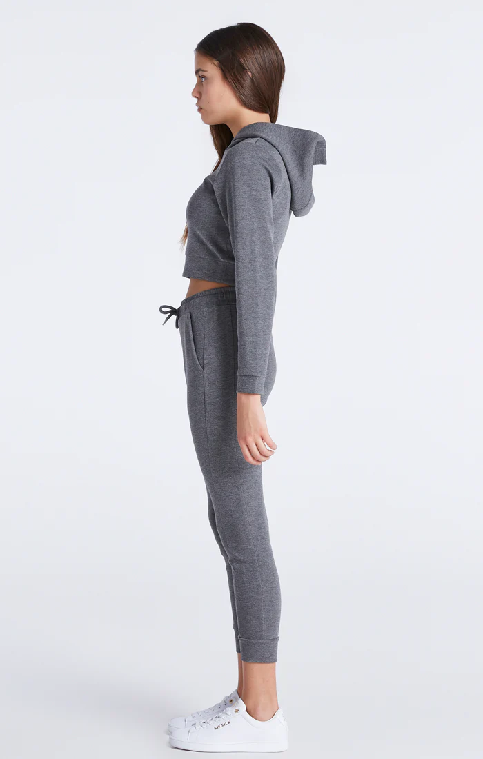 Girls Grey Marl Signature Track Top - Image 4