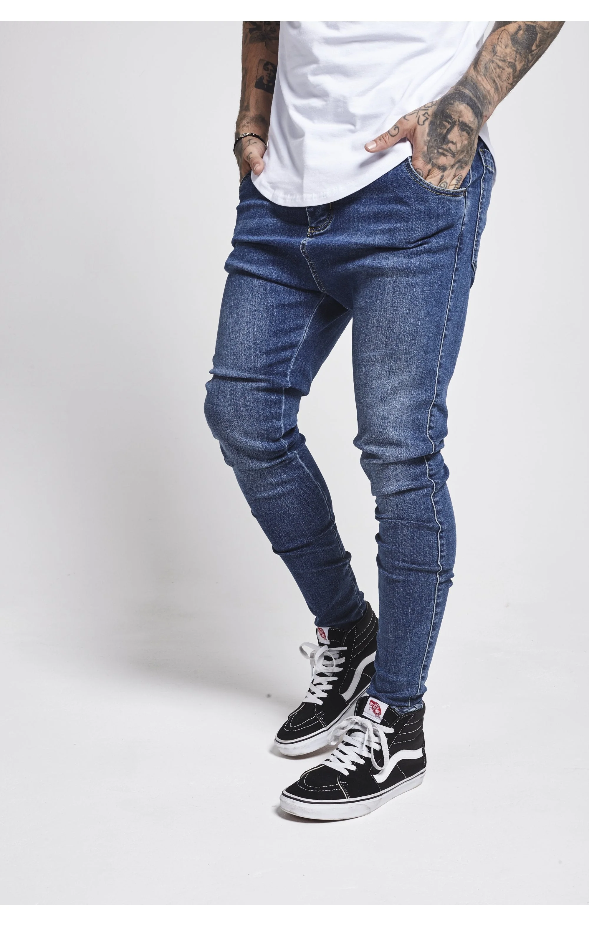 SikSilk Skinny Jeans - Midstone - Image 2