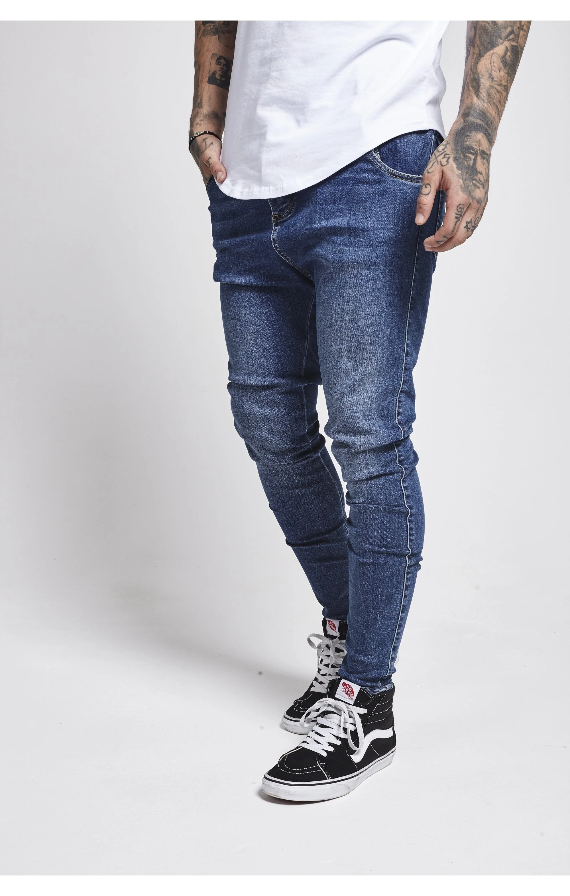 SikSilk Skinny Jeans - Midstone - Image 3