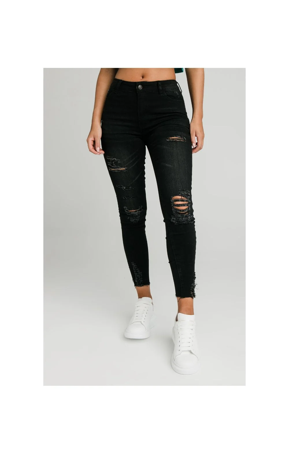 SikSilk Skinny Denims - Black - Image 2
